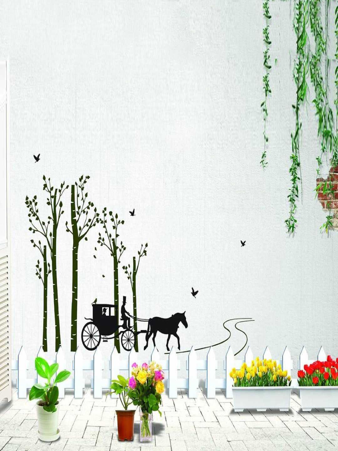 Jaamso Royals Black Dream Cather Design Decorative Peel & Stick Self Adhesive Wall Sticker