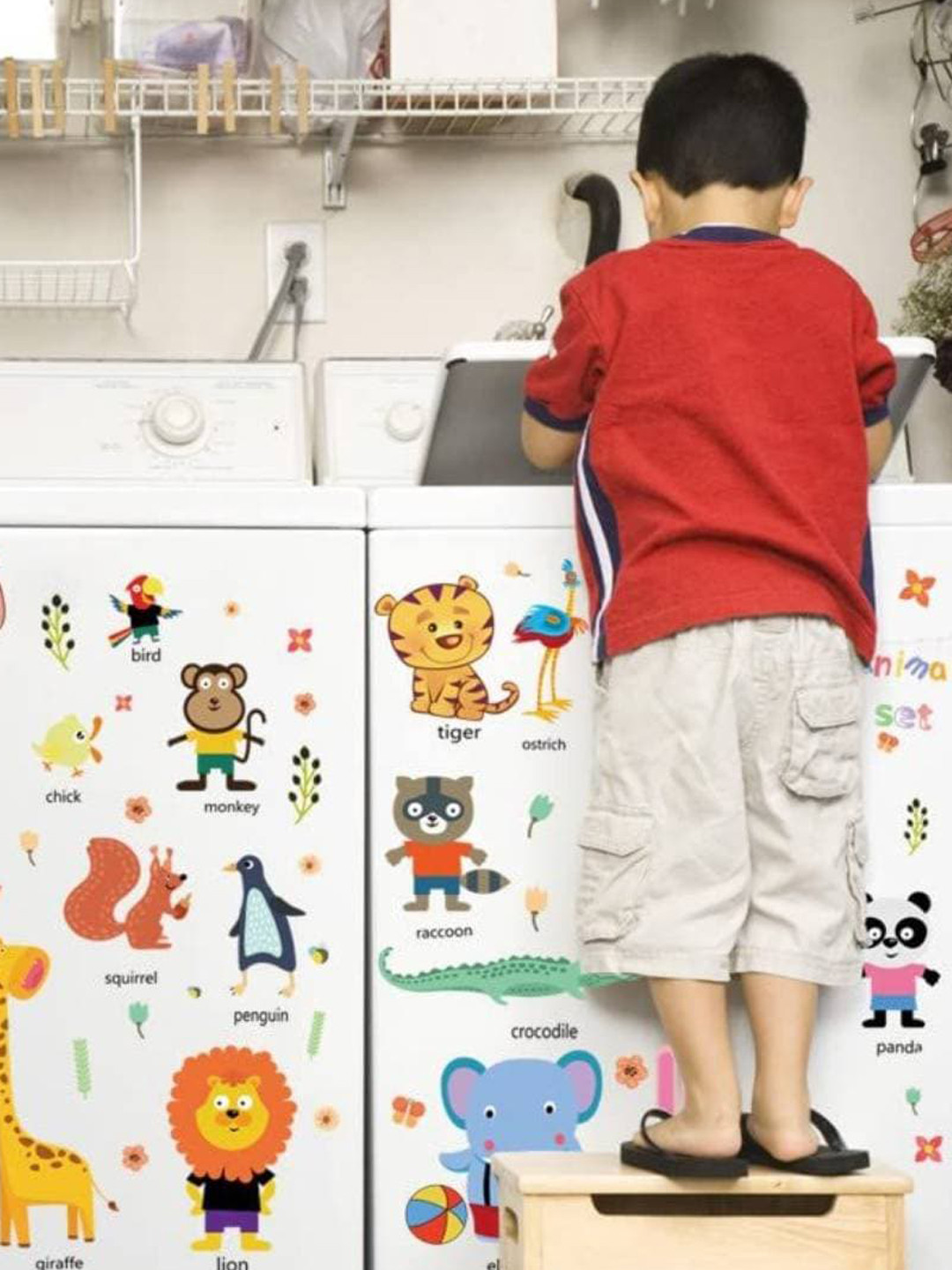 Jaamso Royals Animal Printed Self Adhesive Wall Sticker