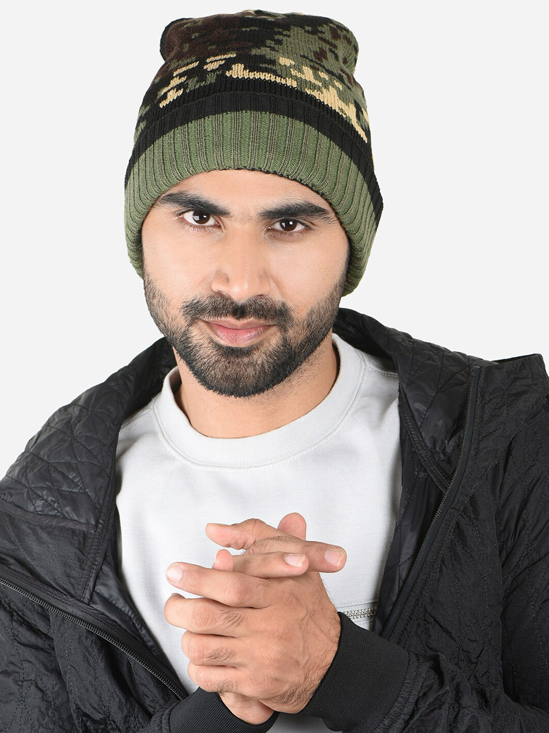 The Bro Code Men Woven Designed Beanie