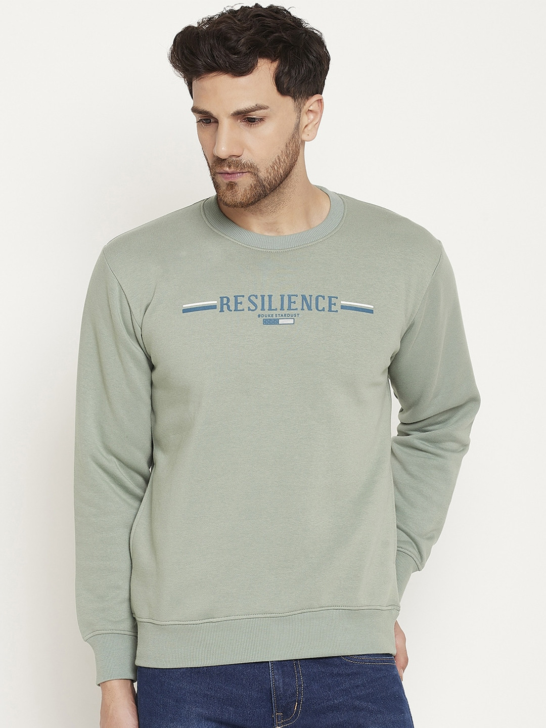 Duke Typography Printed Fleece Pullover Sweatshirt