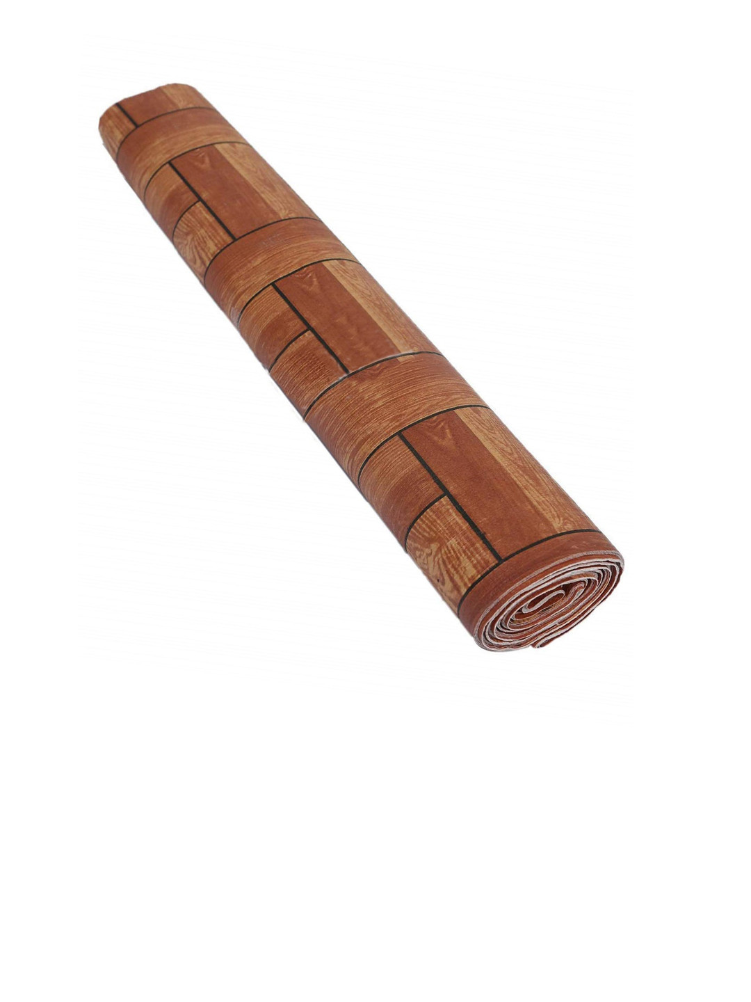 Kuber Industries Brown Printed Anti-Slip Shelf Liner Roll-10m
