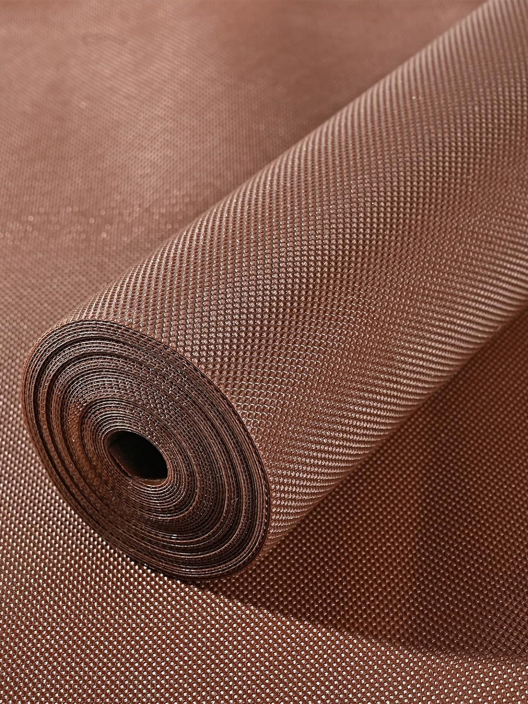 Kuber Industries Brown Textured Super Strong Anti-Slip Mat Liner Organisers