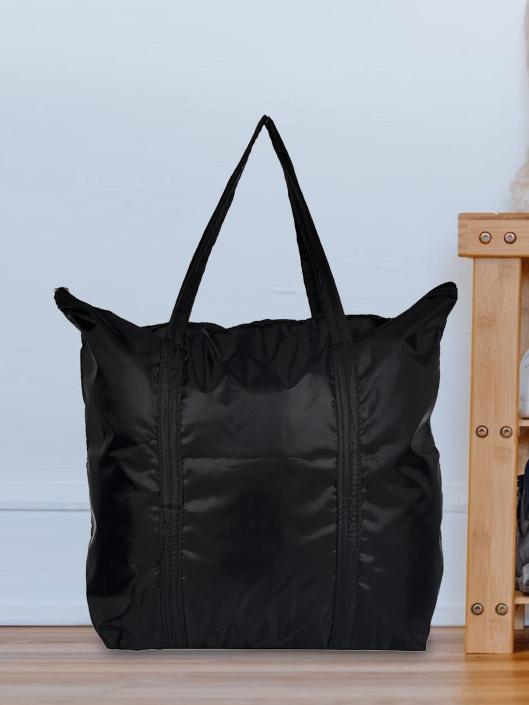 Kuber Industries Black Set Of 2 Shopper Shoulder Bag