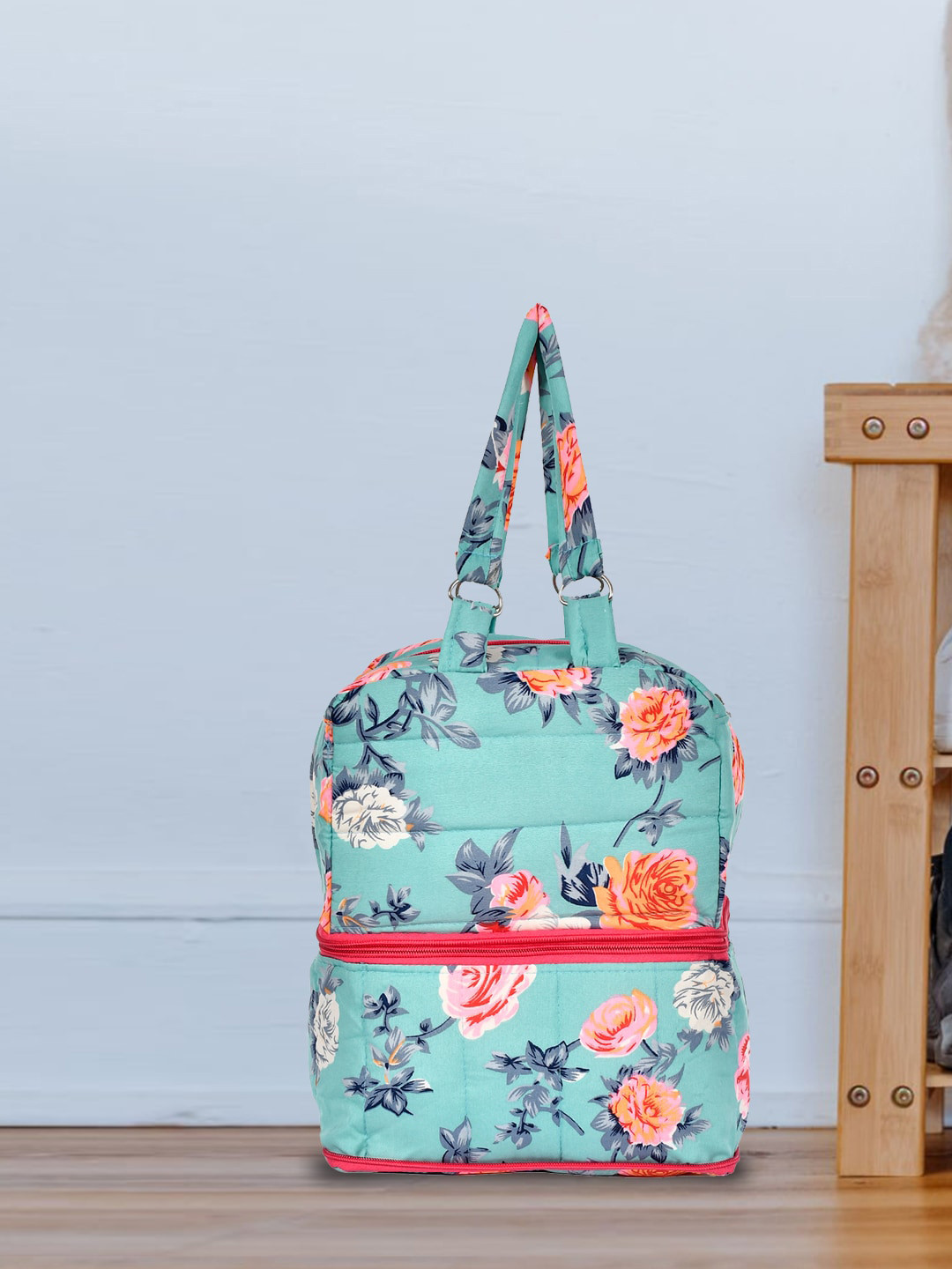 Kuber Industries Floral Printed Travel Toiletry Bag