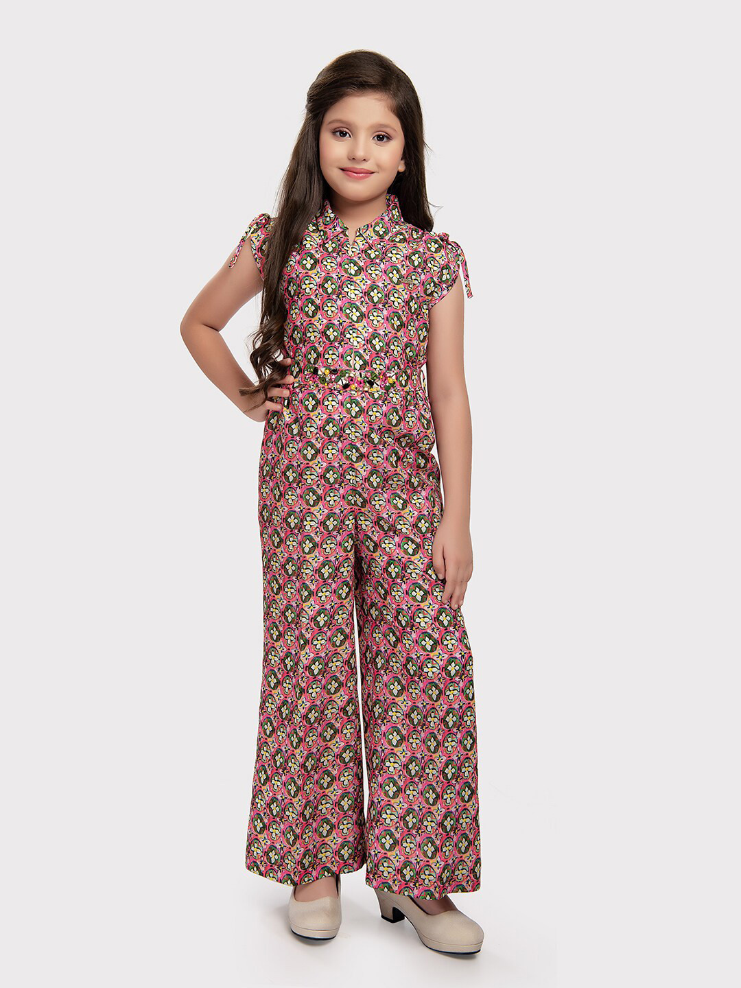 Tiny Baby Girls Printed Basic Jumpsuit