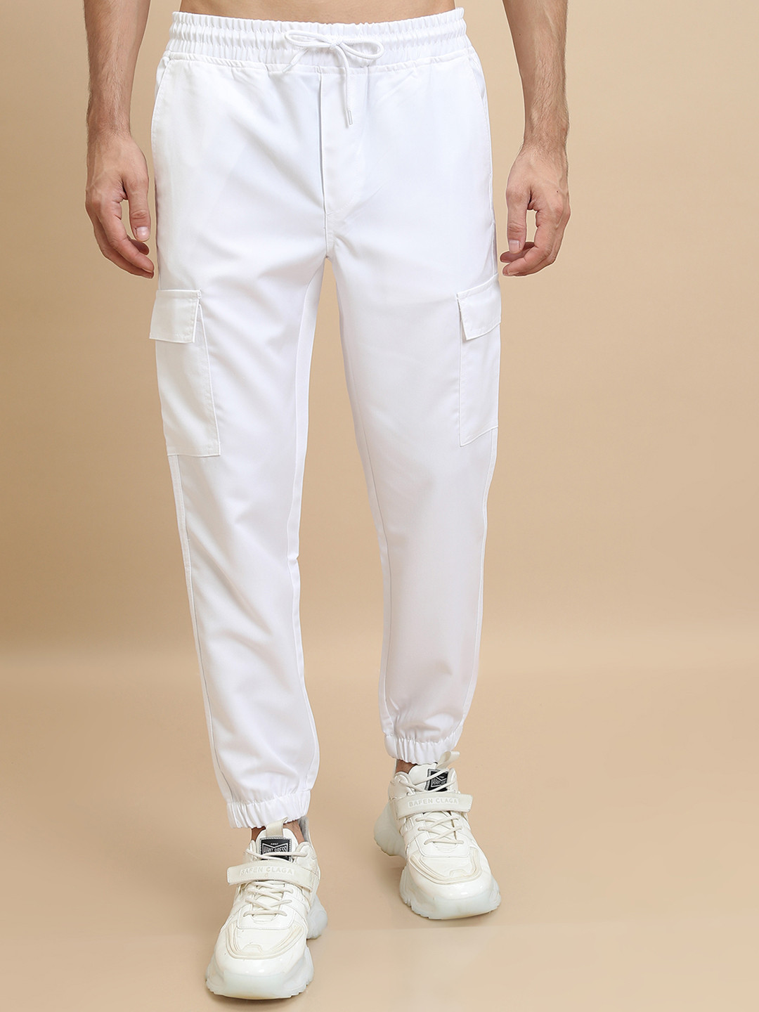 HIGHLANDER Men Mid-Rise Cargo Jogger Style Trousers