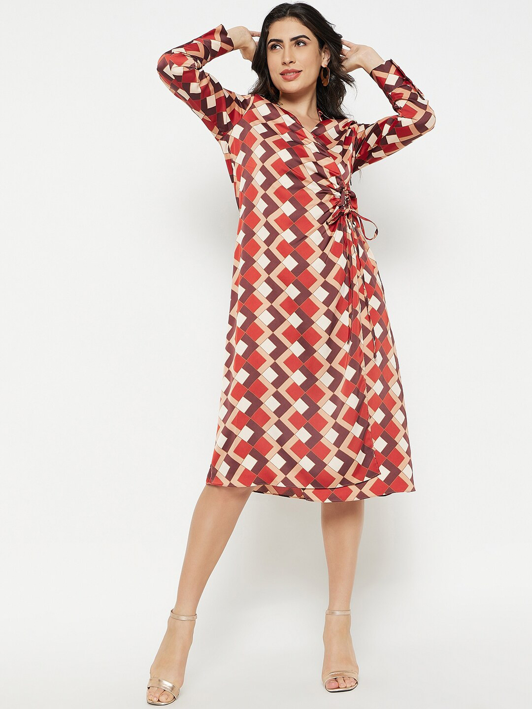 Madame Rose Print A-Line Dress