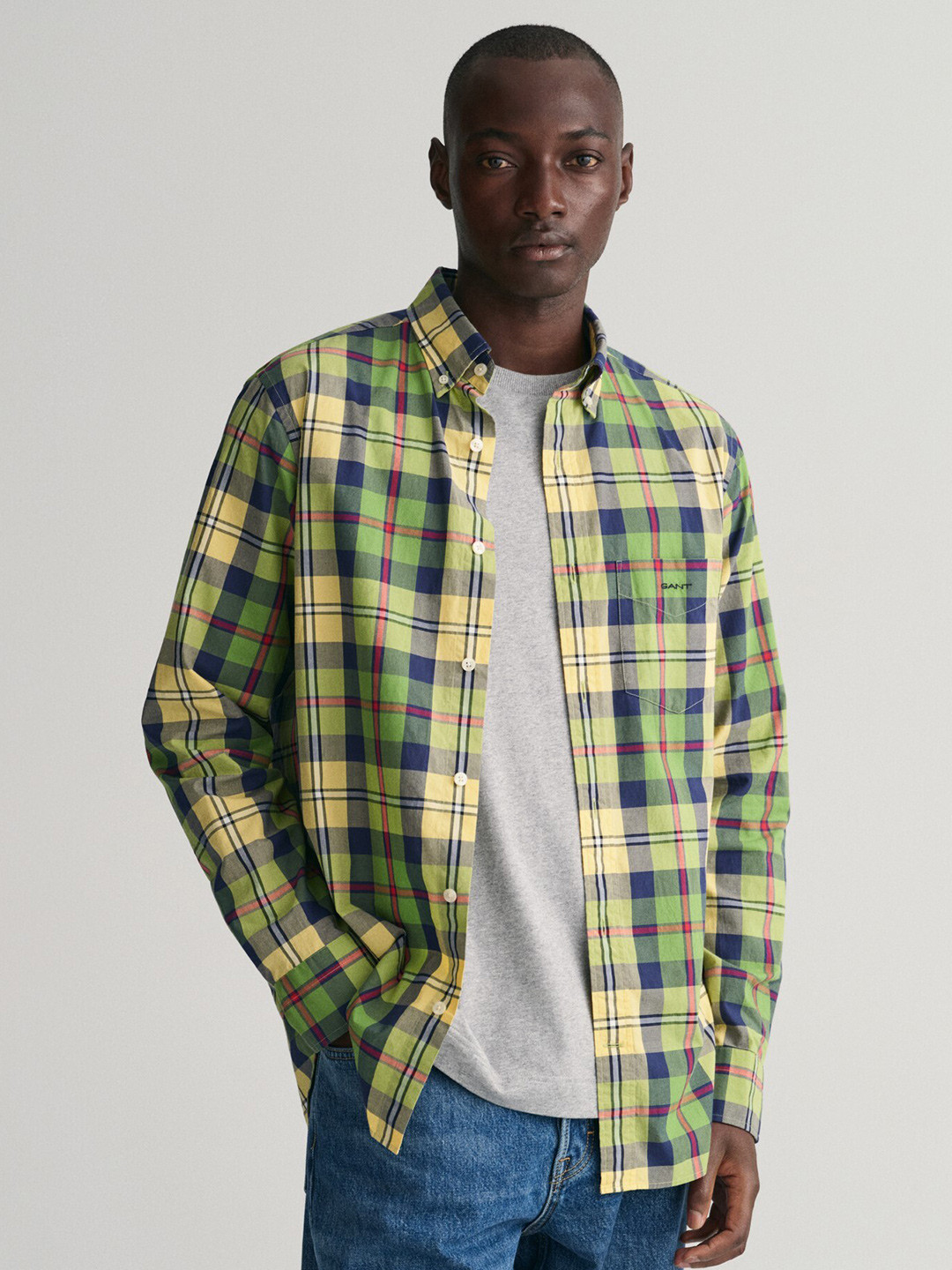 GANT Regular Fit Button Down Tartan Checked Shirts