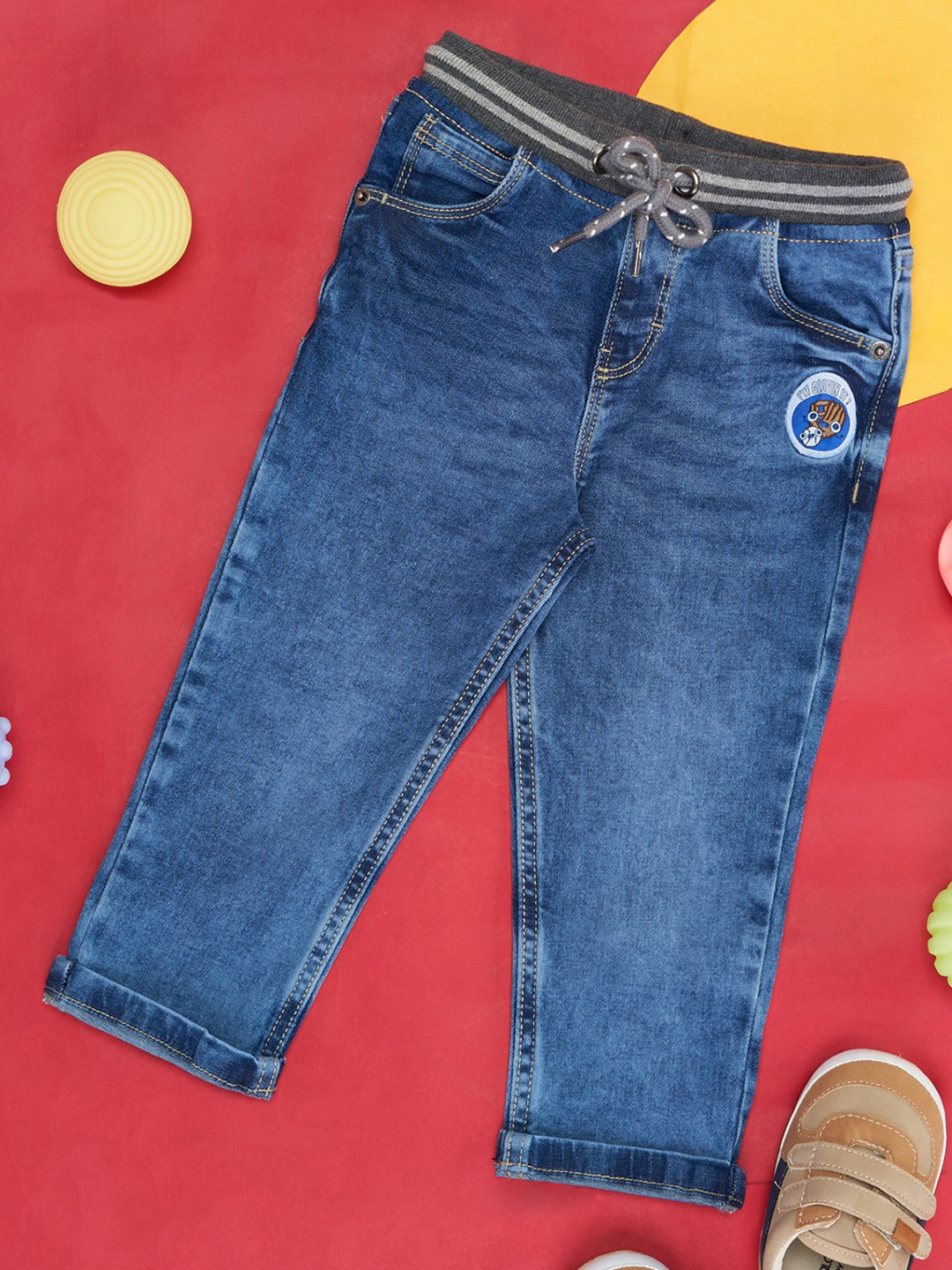 Pantaloons Baby Boys Heavy Fade Cotton Jeans