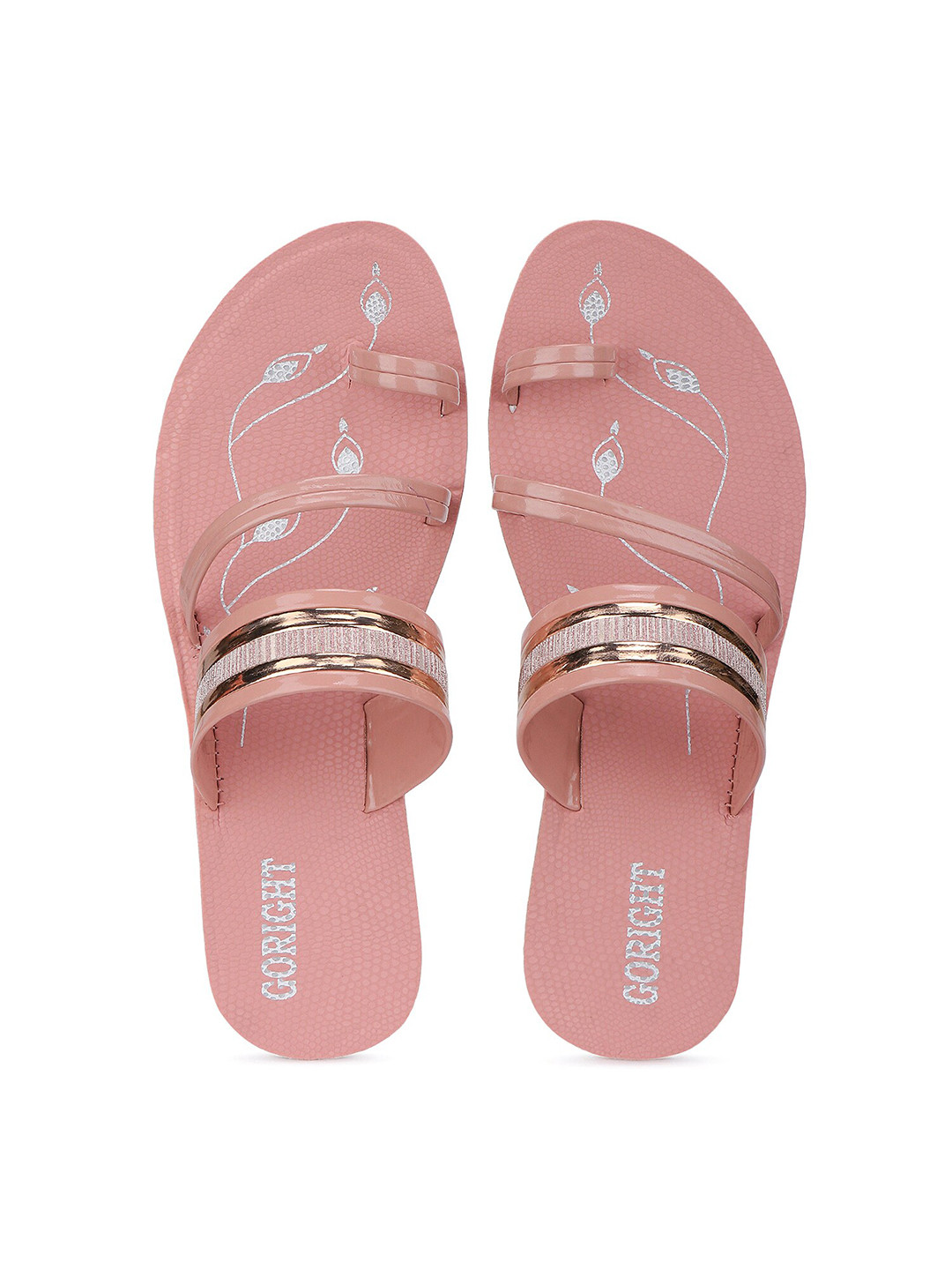 BERSACHE Printed One Toe Flats