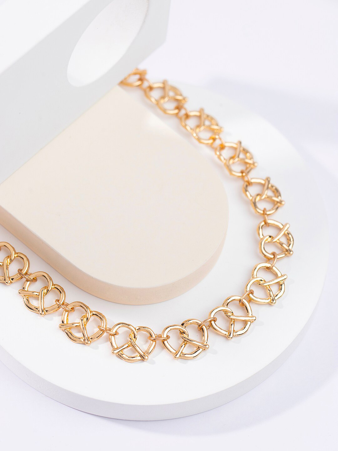 PRITA BY PRIYAASI Gold-Plated Twisted Linked Necklace