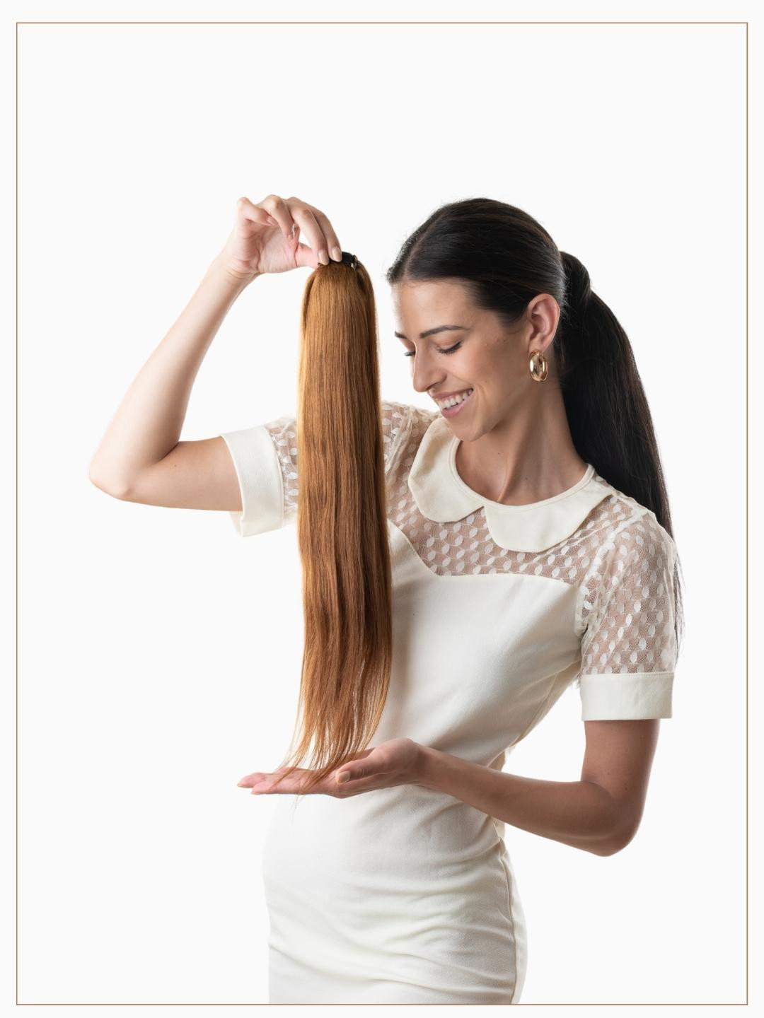 HAIR ORIGINALS Clip Pony Tail - Natural Brown 26