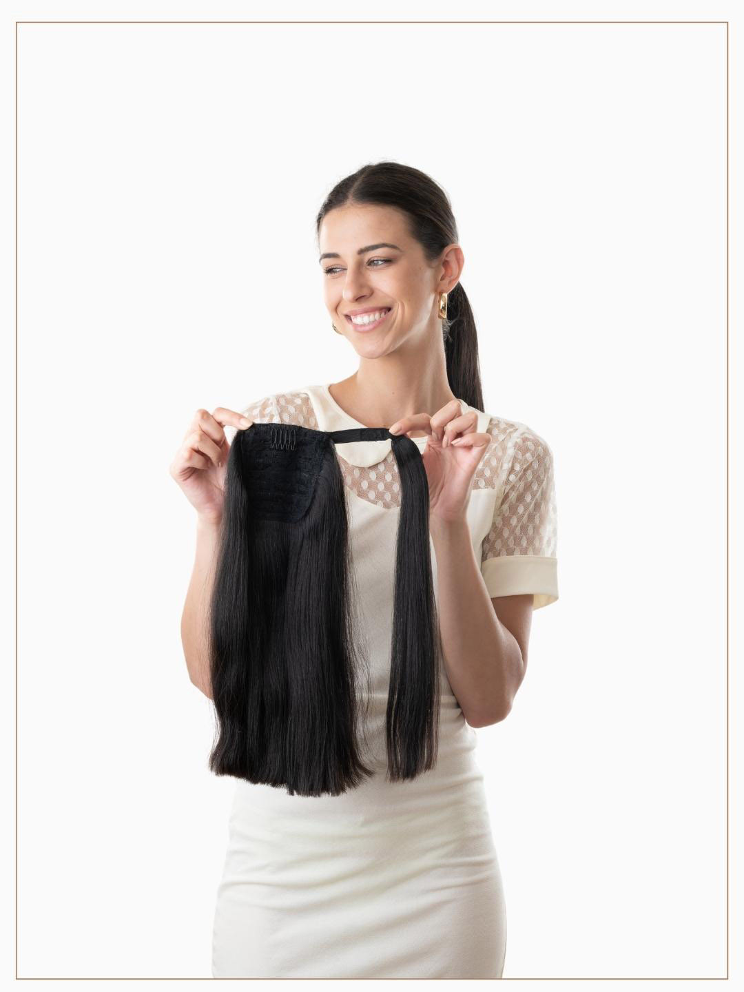 HAIR ORIGINALS Clip Pony Tail - Natural Black 26