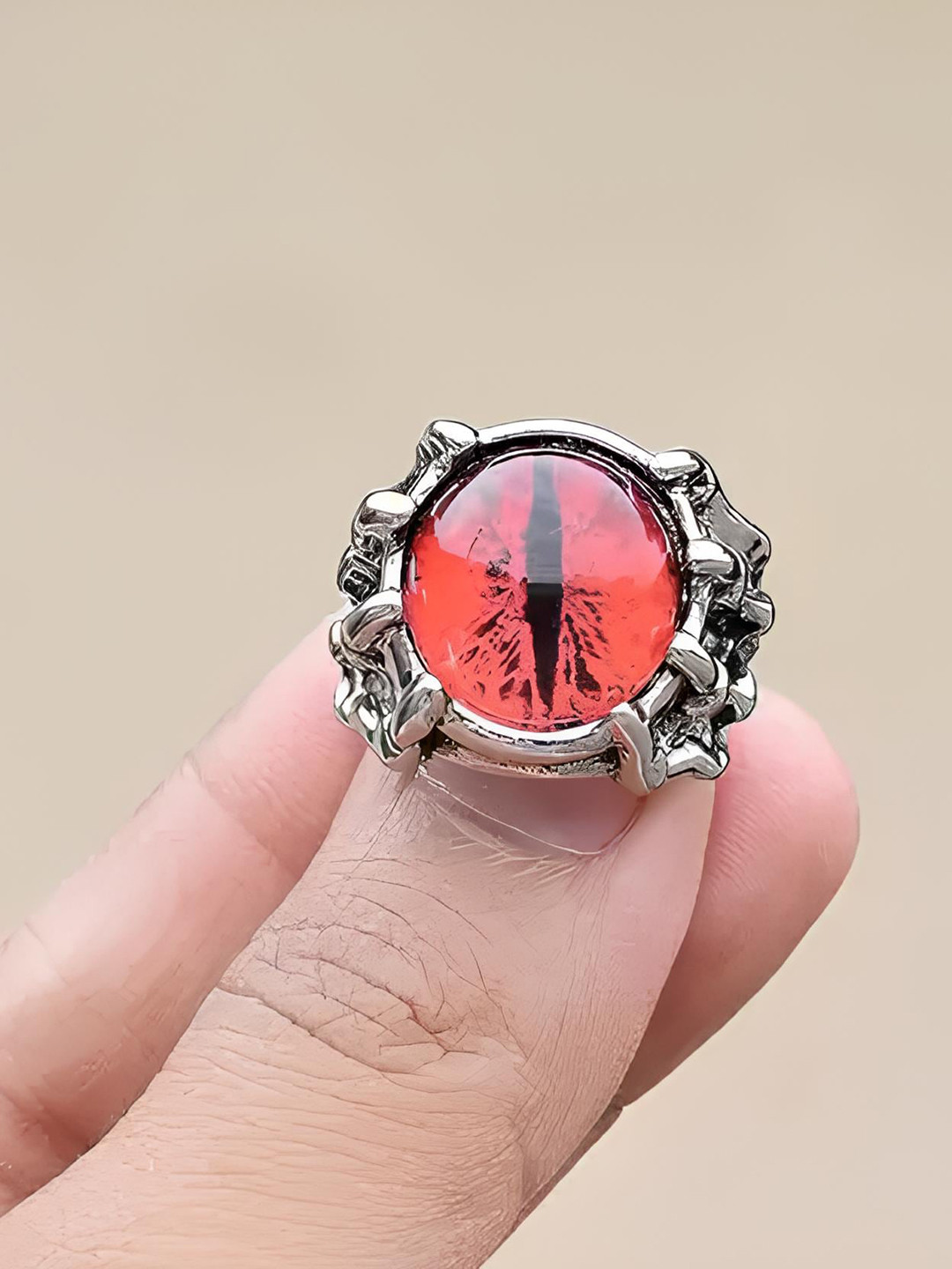 KARISHMA KREATIONS Dragon Evil Eye Adjustable Finger Ring