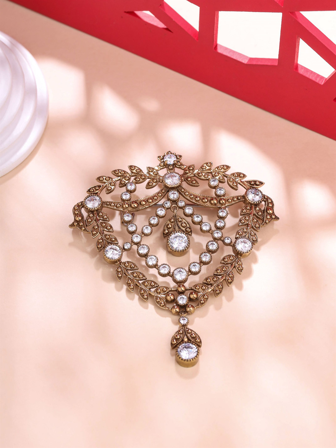 COSA NOSTRAA Stones Studded Elite Enigma Brooch