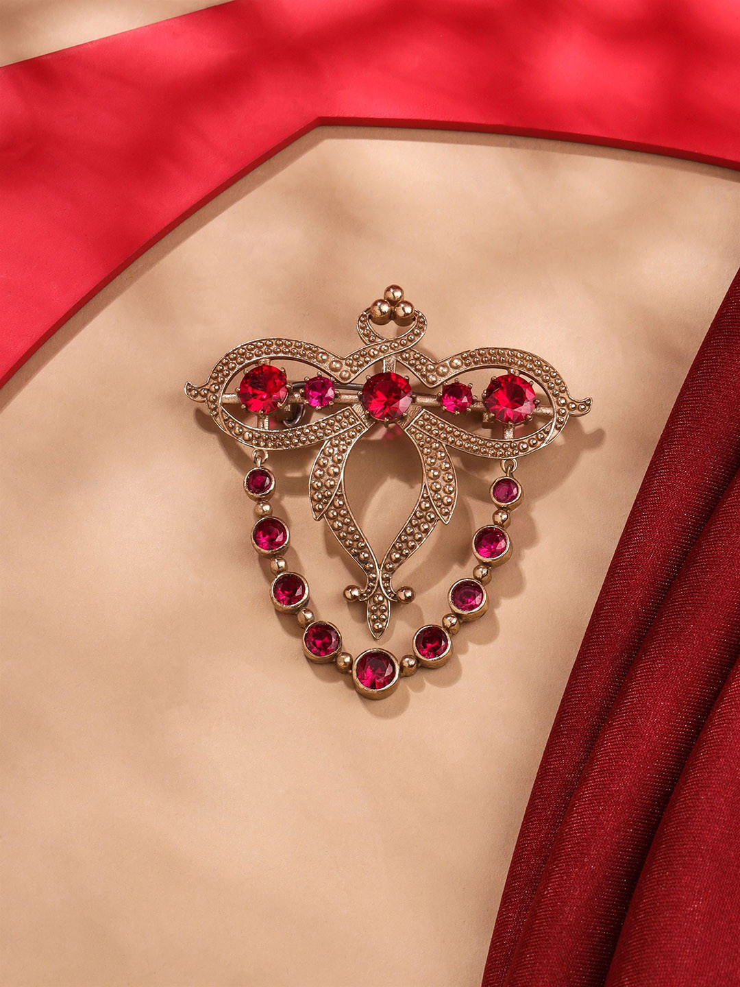 COSA NOSTRAA Stone Studded Super Stud Brooch