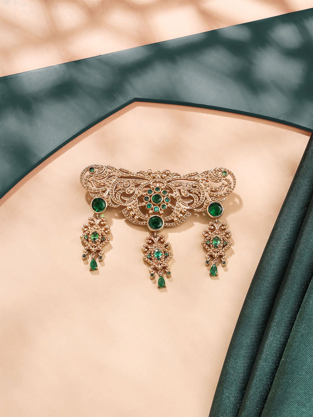 COSA NOSTRAA Men Artificial Stones and Beads Studded Symphony Brooch