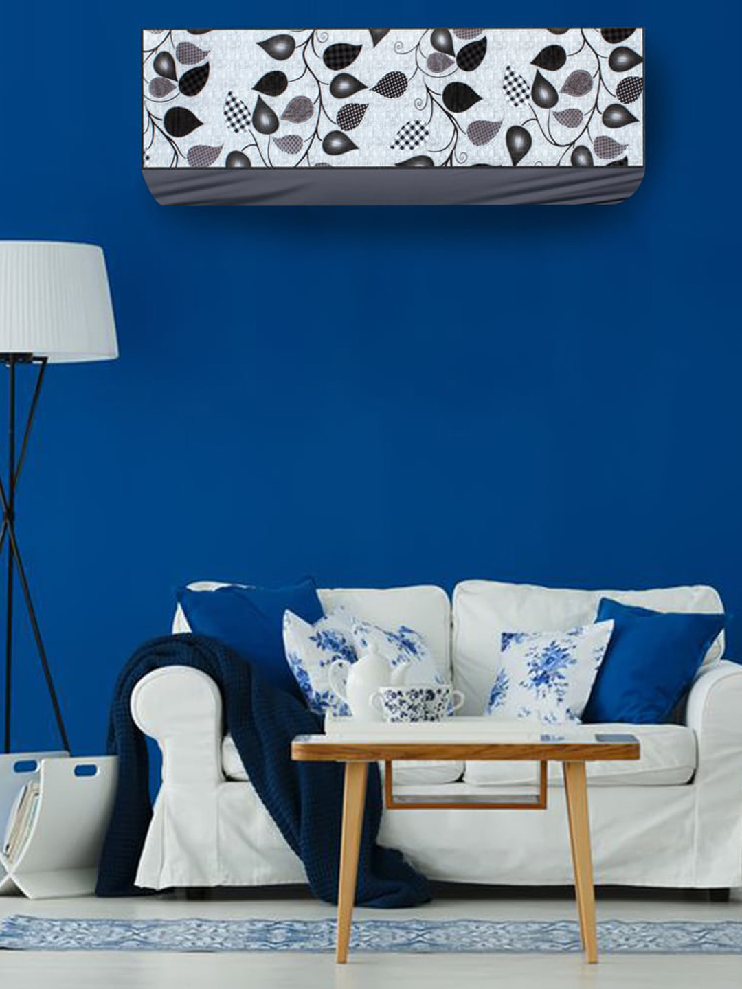 Stylista Grey & Black Printed AC Cover Set