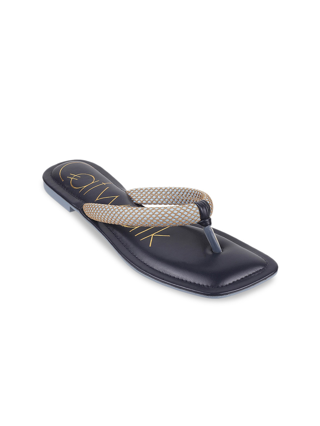 Catwalk Shimmer Open Toe Flats