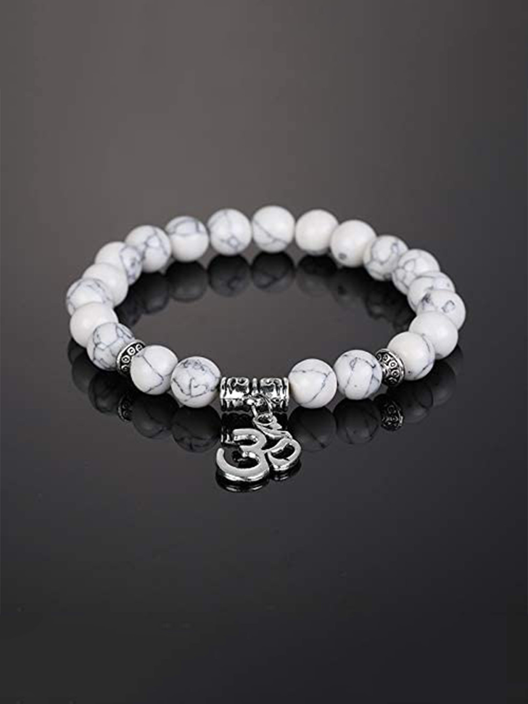 MEENAZ Men Beaded Reiki Feng-Shui Healing Elasticated Bracelet