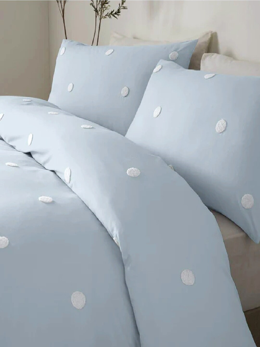 THE WHITE MOSS Turquoise Blue Heavy Winter 150 GSM Double Bed Comforter & 2 Pillow Covers