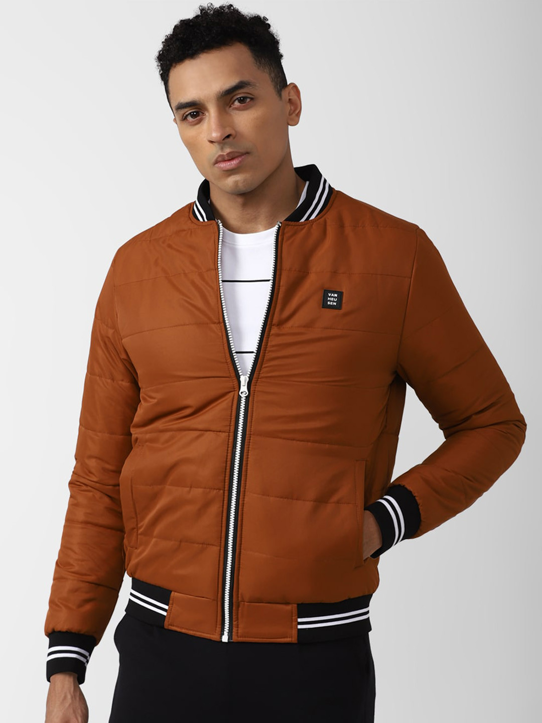 Van Heusen Flex Stand Collar Padded Jacket