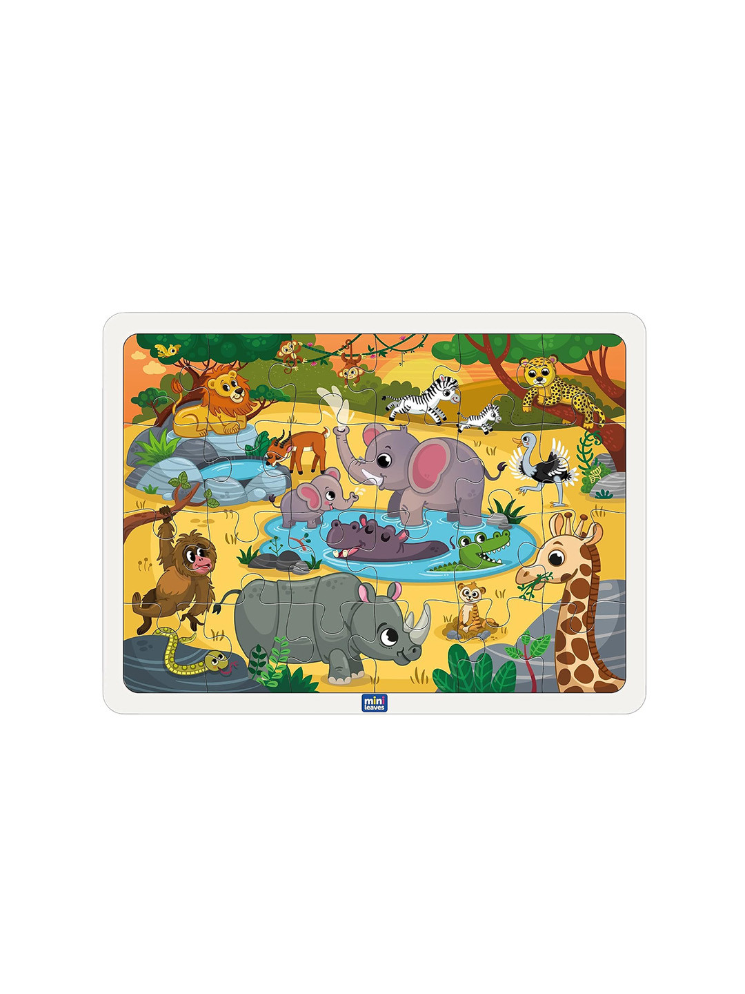Mini Leaves Kids Wild Animals Jigsaw Puzzle Development Toys