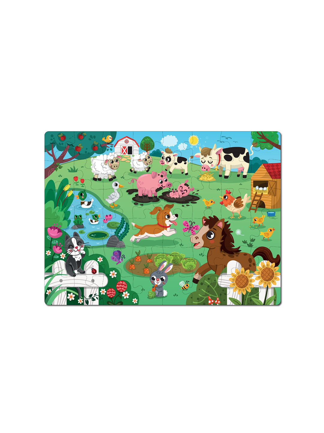 Mini Leaves Kids Farm Animal Puzzle Development Toy