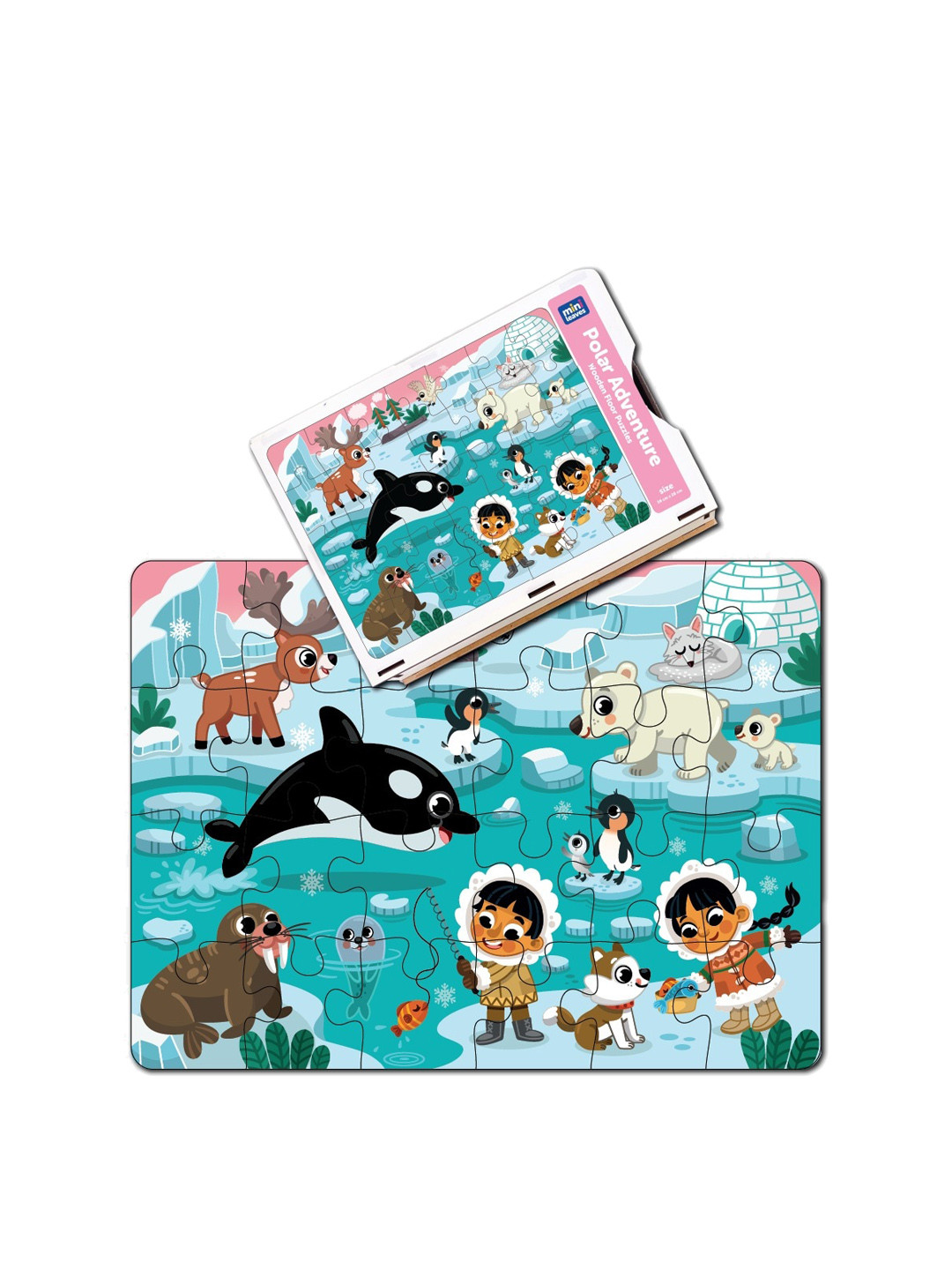 Mini Leaves Kids Polar Adventure 48 Pieces Puzzle Development Toy