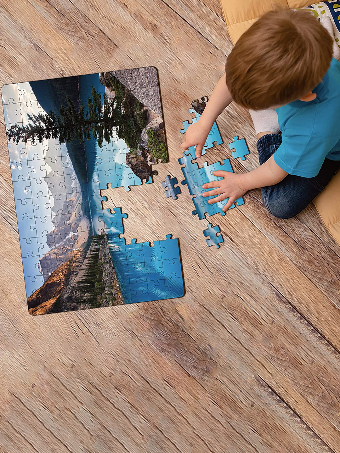 Mini Leaves Kids Moraine Lake 108 Pieces Puzzle Development Toy