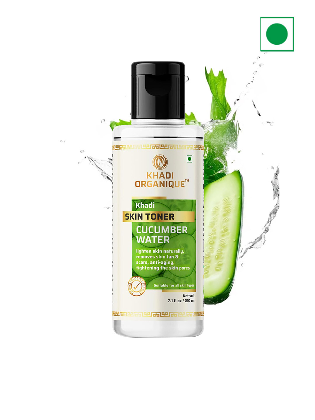 Khadi Organique Cucumber Water Skin Toner - 210ml