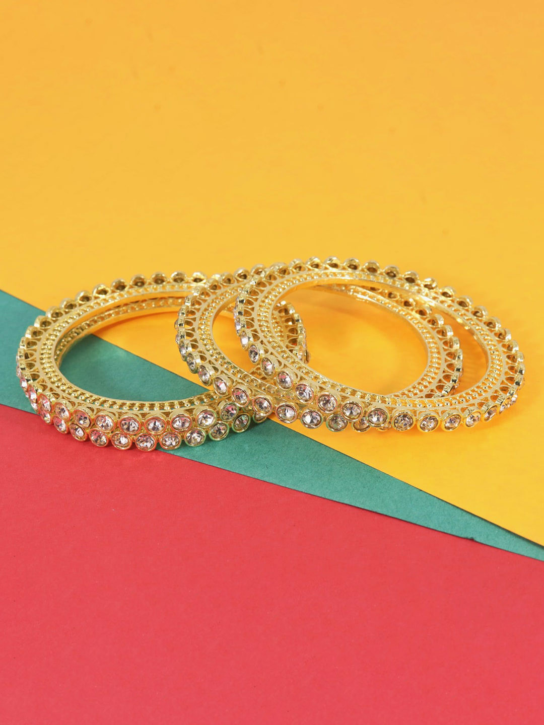 NMII Set Of 4 CZ Studded Bangles