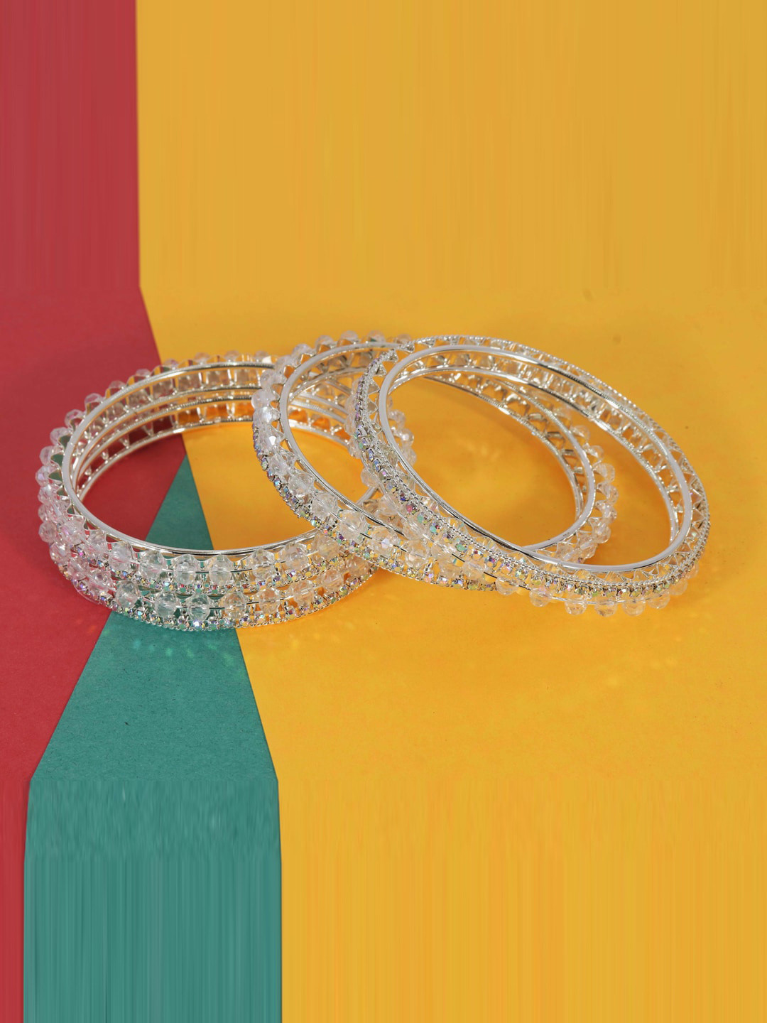 NMII Set Of 4 American Diamond Studded Bangles