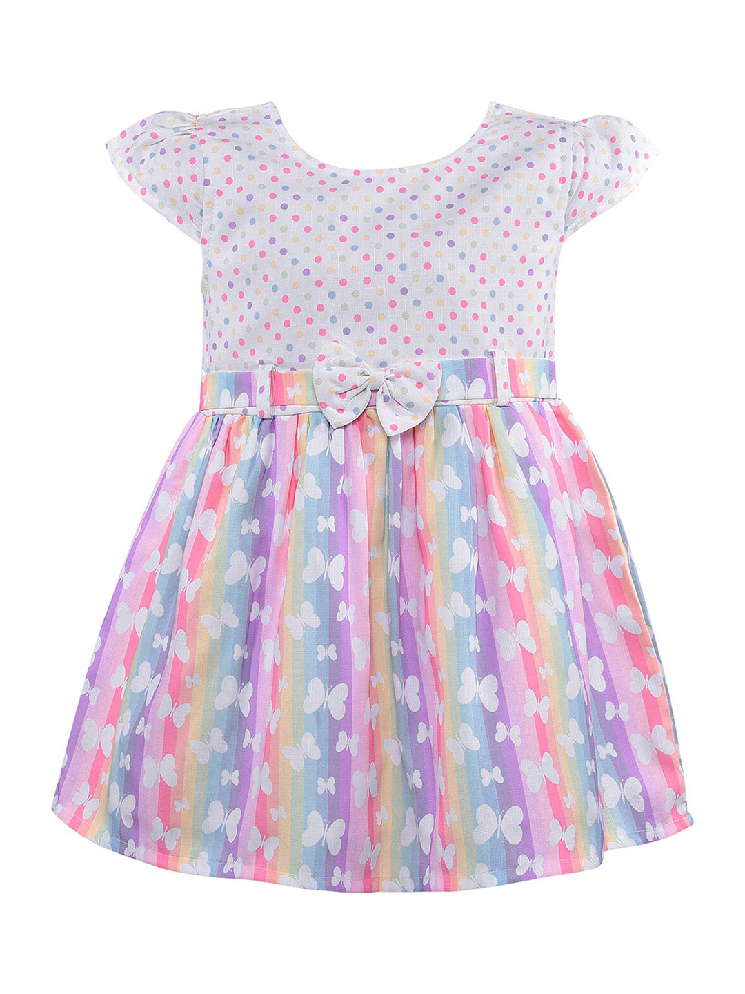 Wish Karo Purple Print Satin A-Line Dress