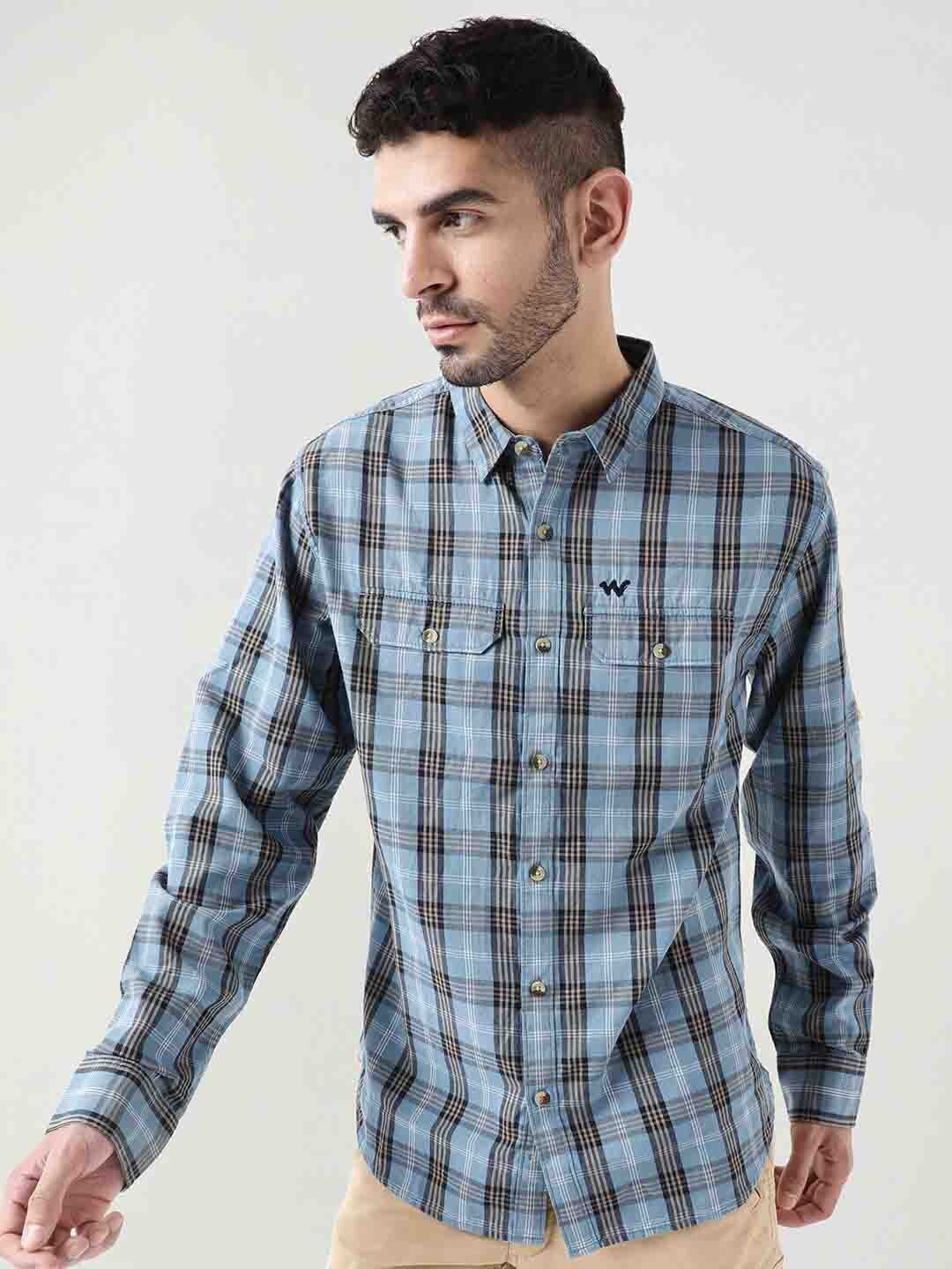 Wildcraft Comfort Tartan Checked Plaid Weave Cotton Casual Shirt