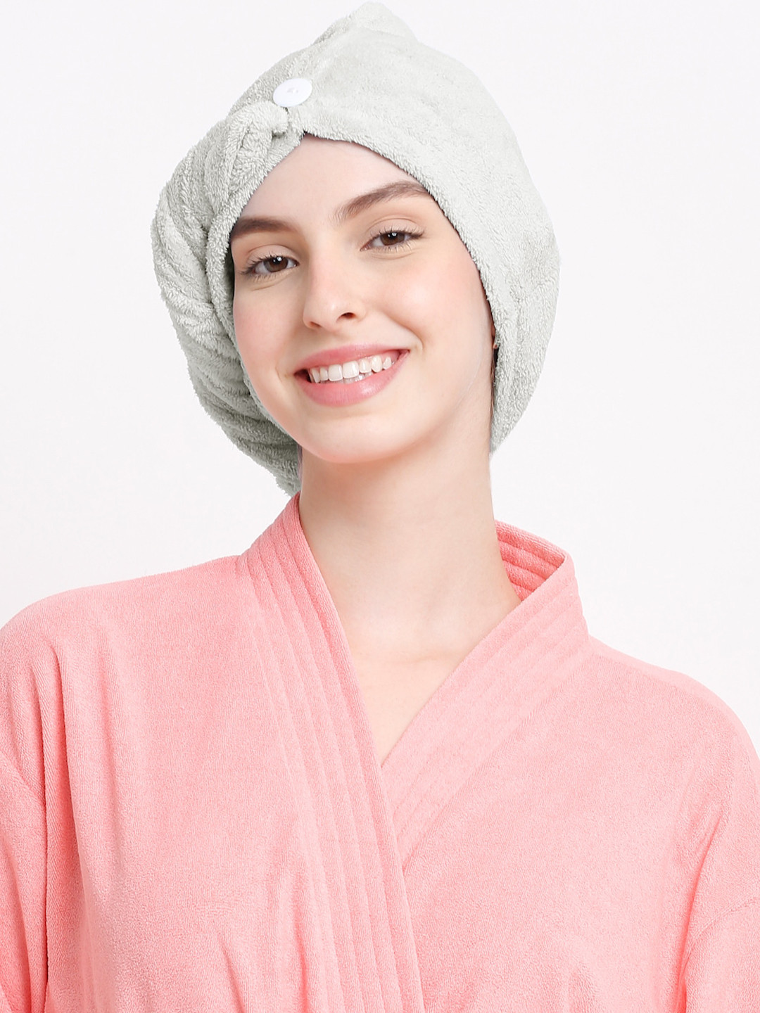 Cortina Blue Solid Hair Towel
