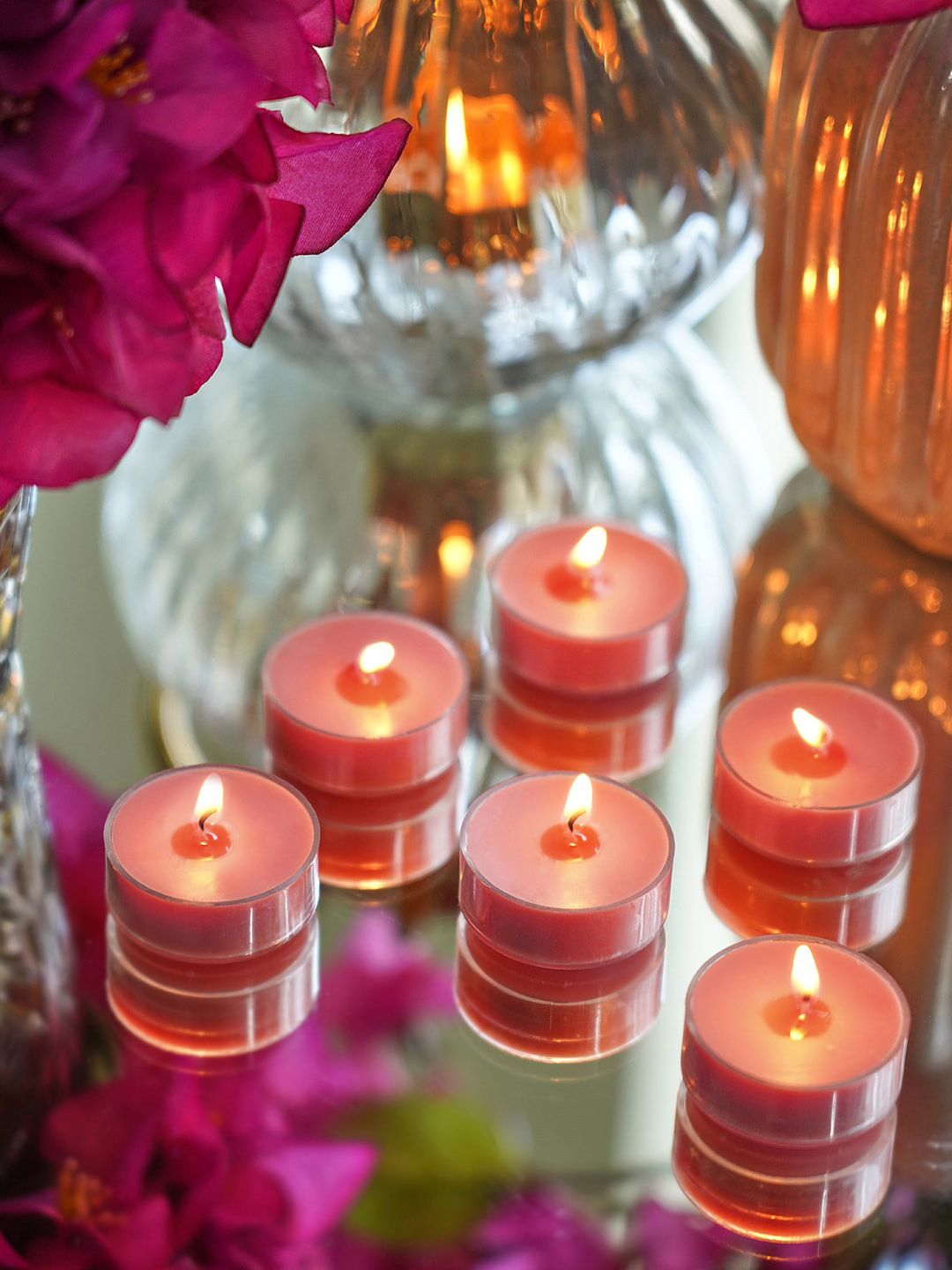 Pure Home and Living Island Fruit 24Pcs 1 Wick Solid Round Regular Tea Light Candles