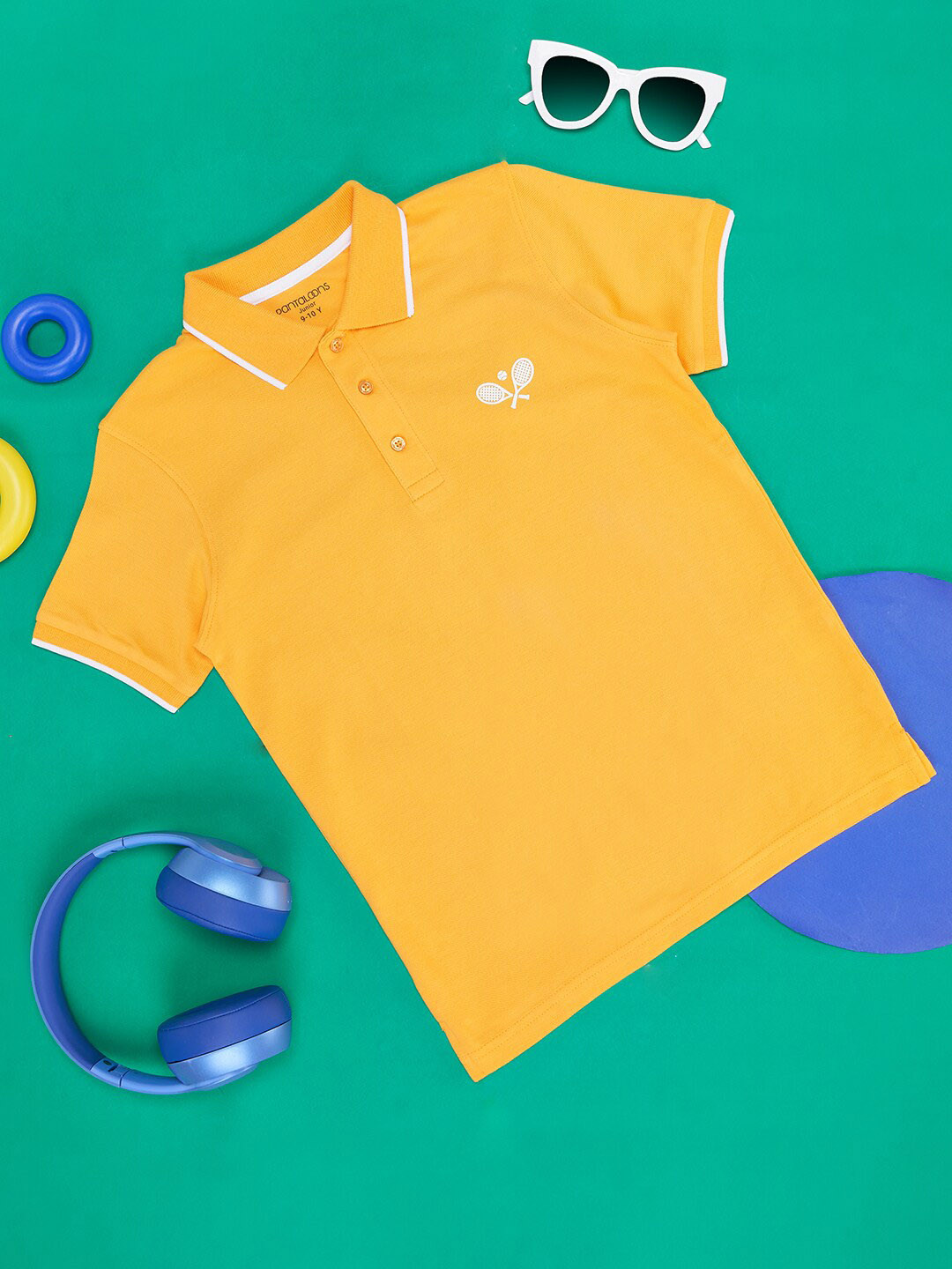 Pantaloons Junior Boys Polo Collar Cotton T-shirt
