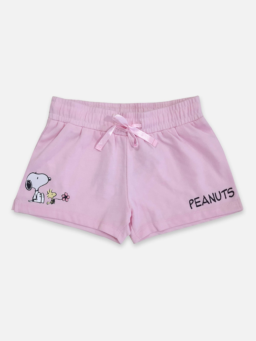Kids Ville Girls Peanuts Printed Cotton Shorts