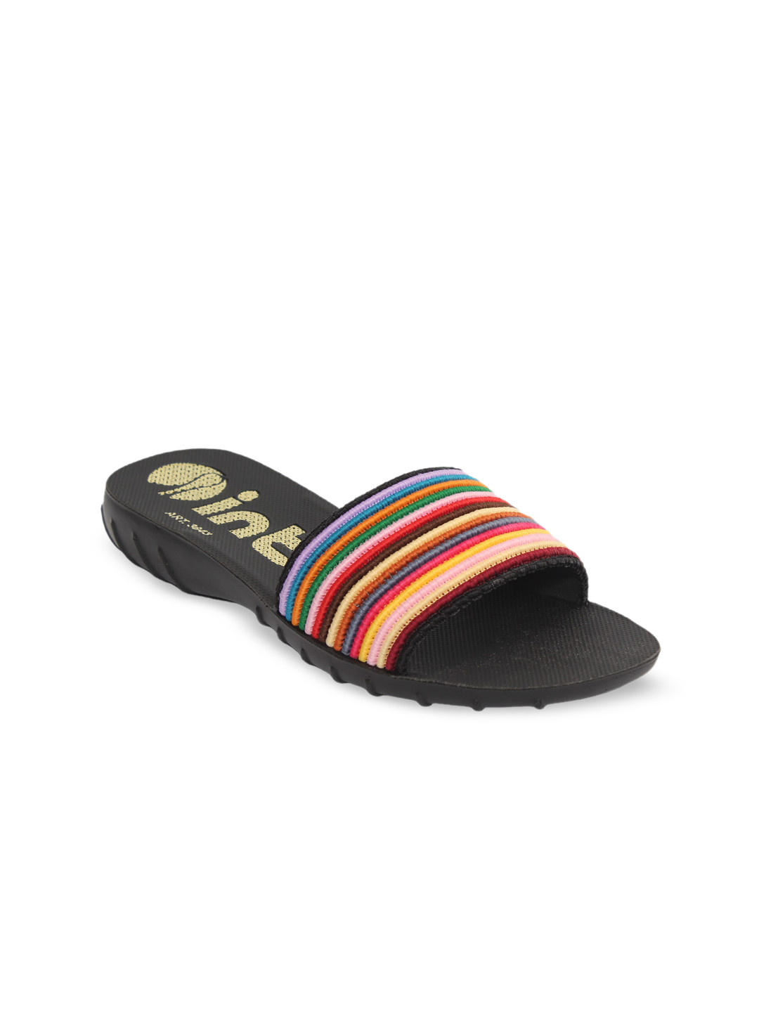 Inblu Striped Lightweight & Anti Skid Open Toe Flats