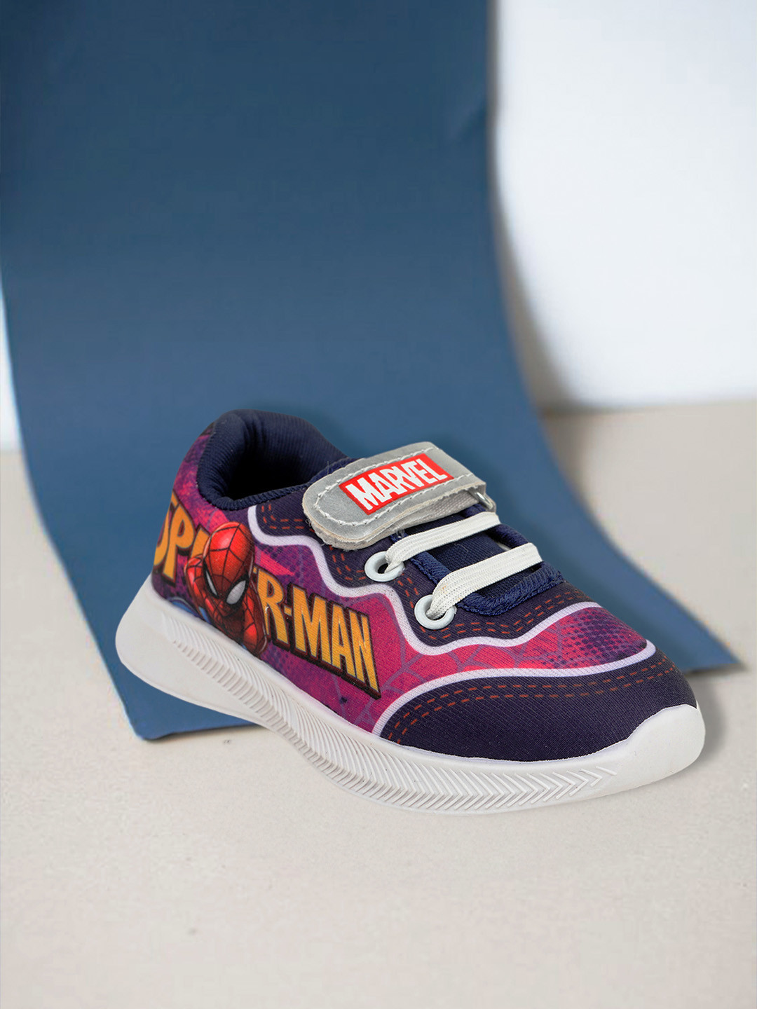 toothless Boys Navy Blue Spider-Man Printed Casual Shoes