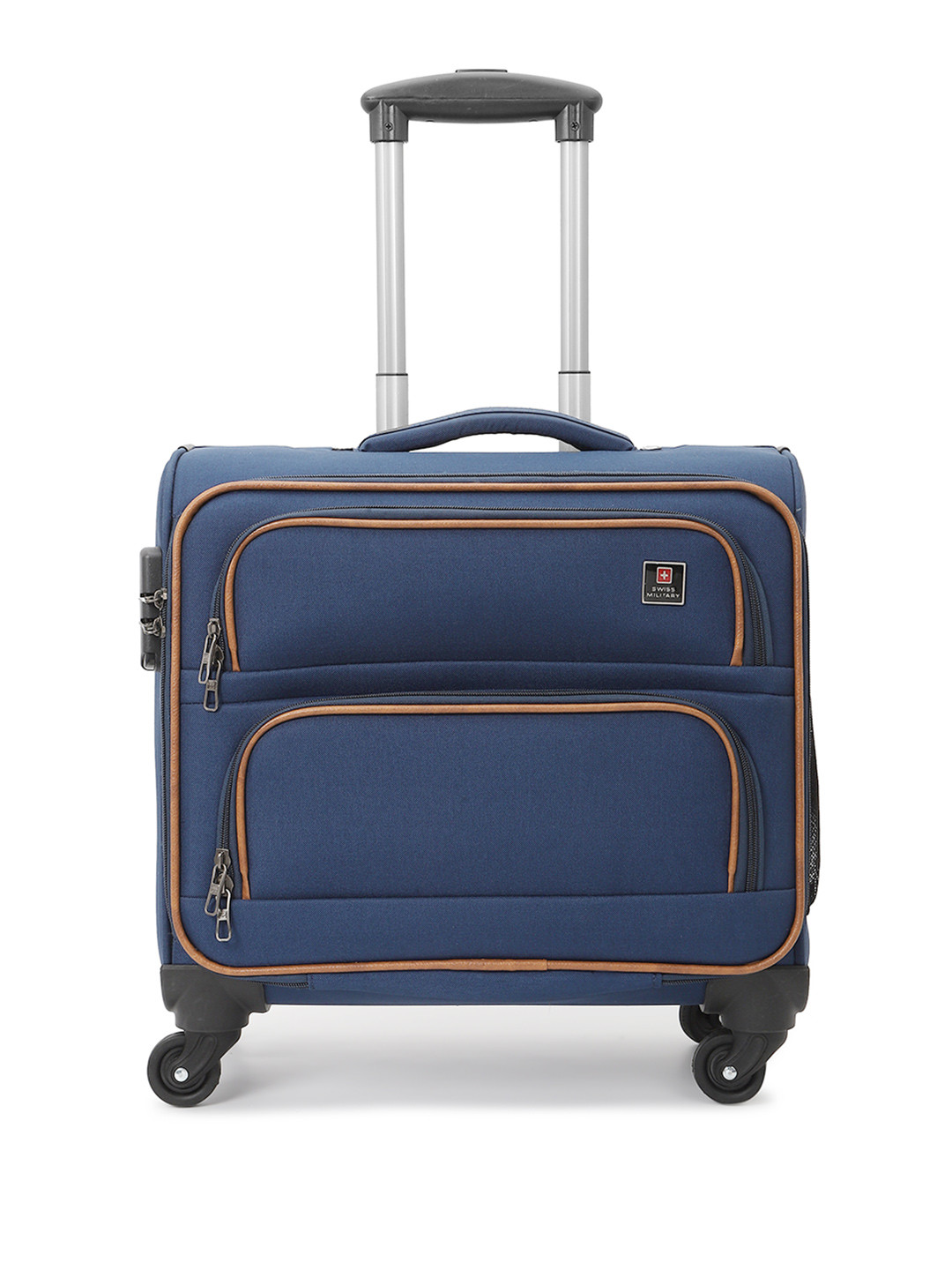 SWISS MILITARY Textured Overnighter Soft Sided Trolley Bag- 38 cm