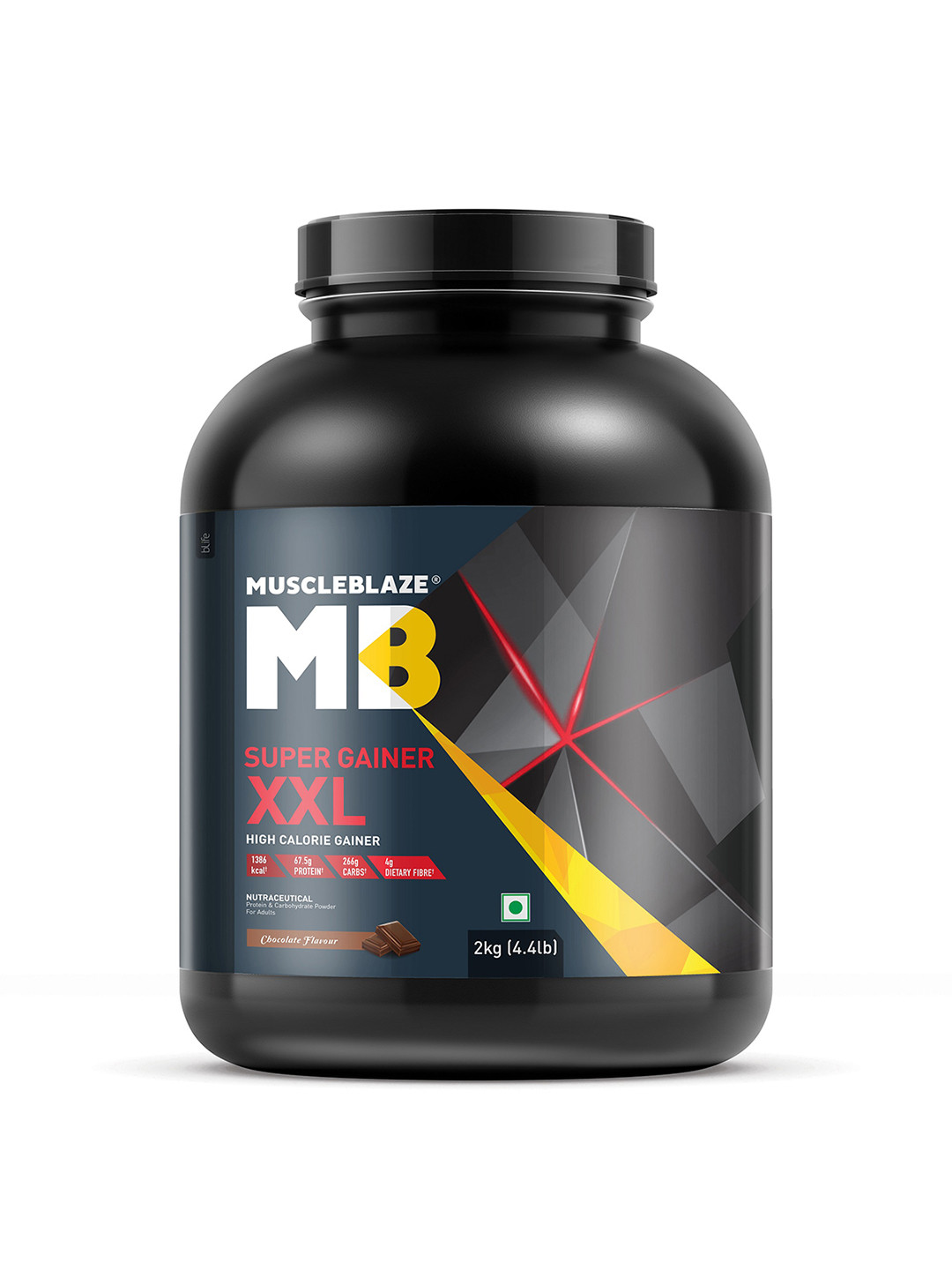 MuscleBlaze Super Gainer XXL High Calorie Chocolate Flavour Gainer Powder - 2Kg