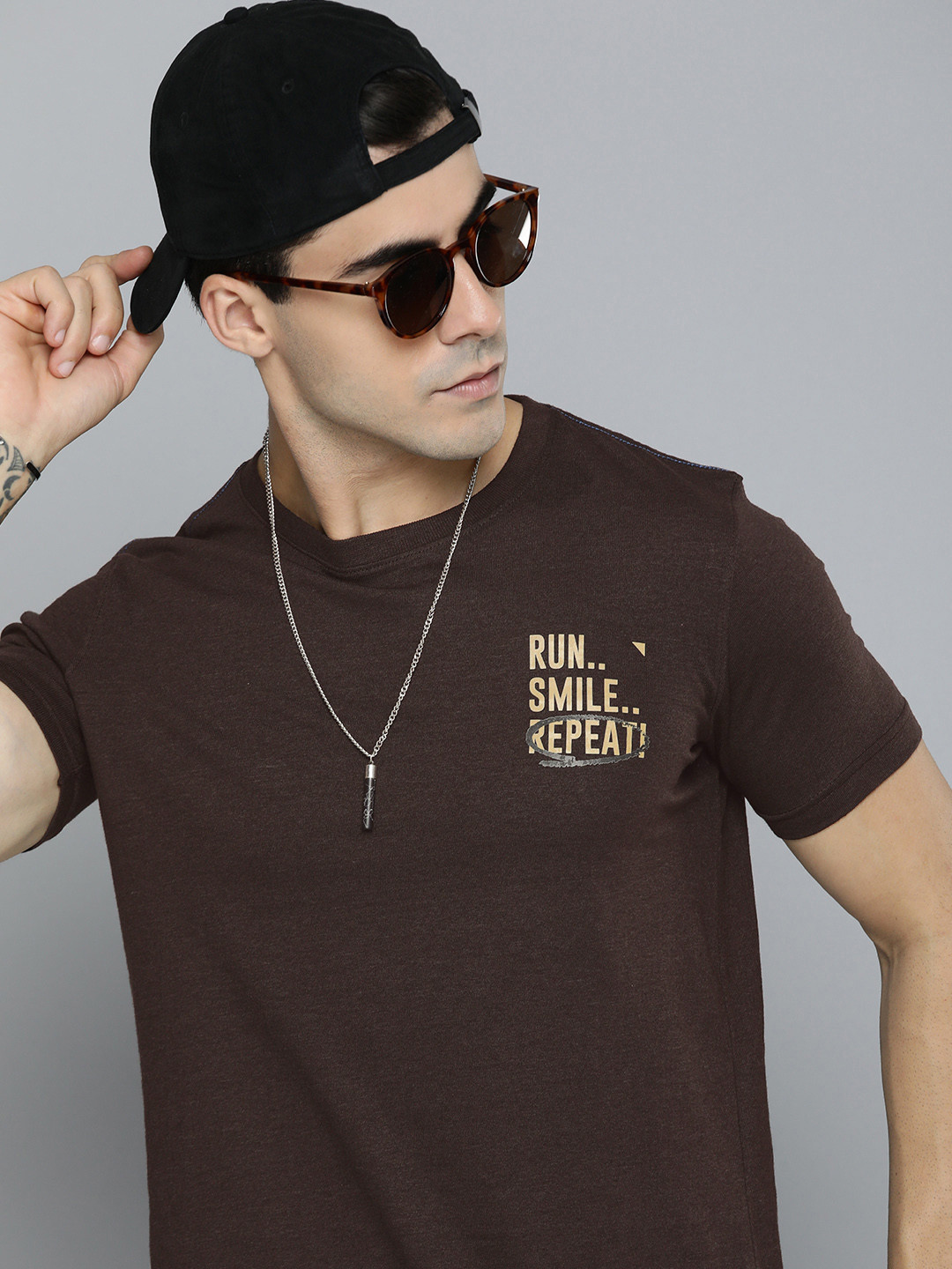 R.Code by The Roadster Life Co. Men Typography Printed T-shirt