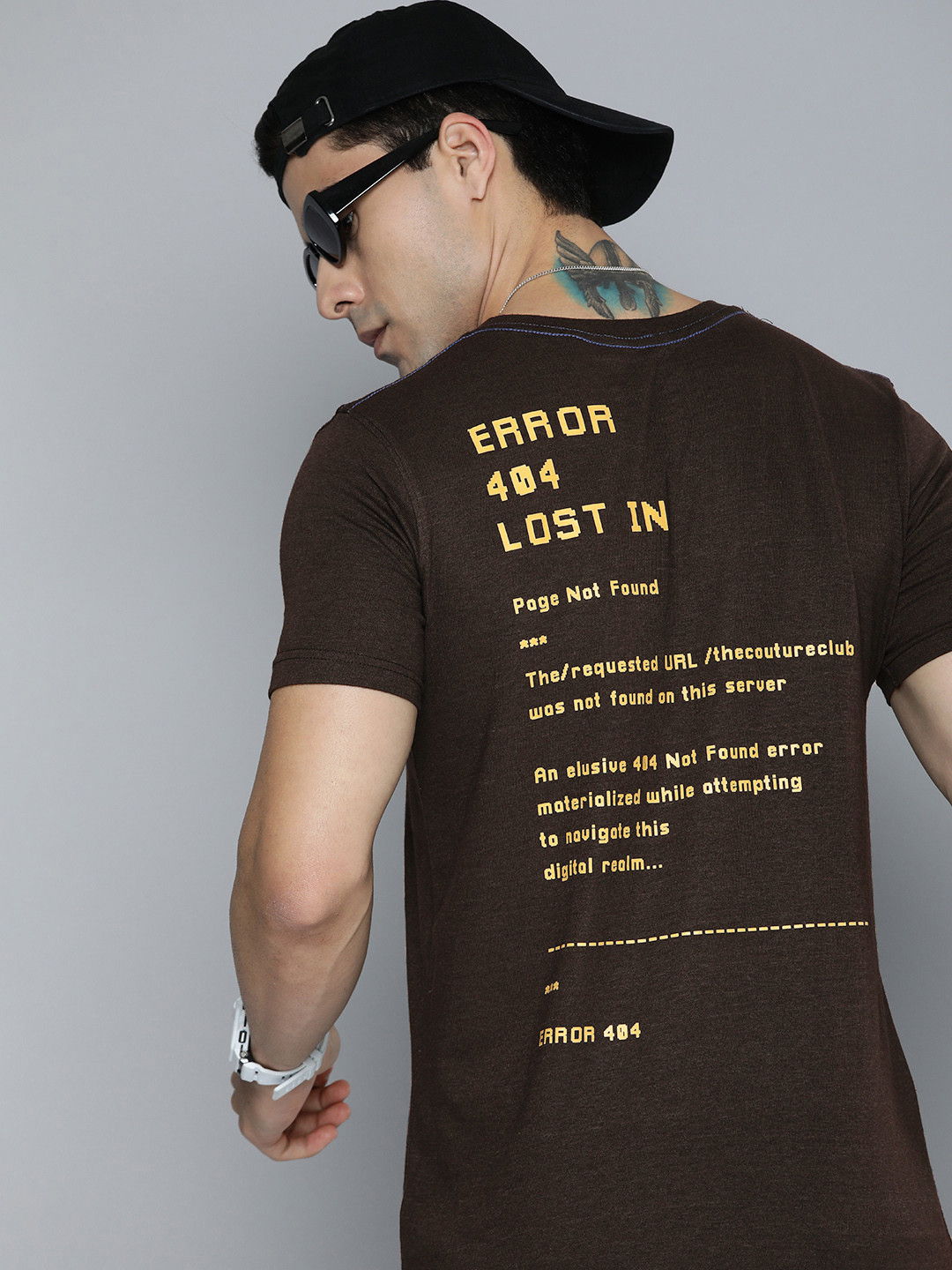 R.Code by The Roadster Life Co. Men Typography Printed T-shirt