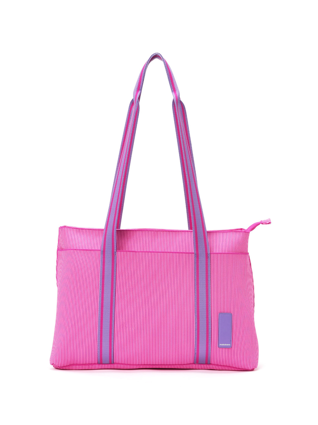 MOKOBARA XOXO Carry-All Striped Structured Shoulder Bag
