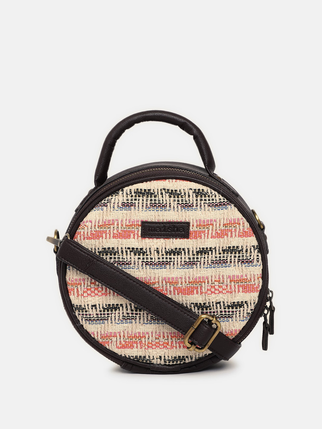 Maisha Textured Leather Structured Sling Bag