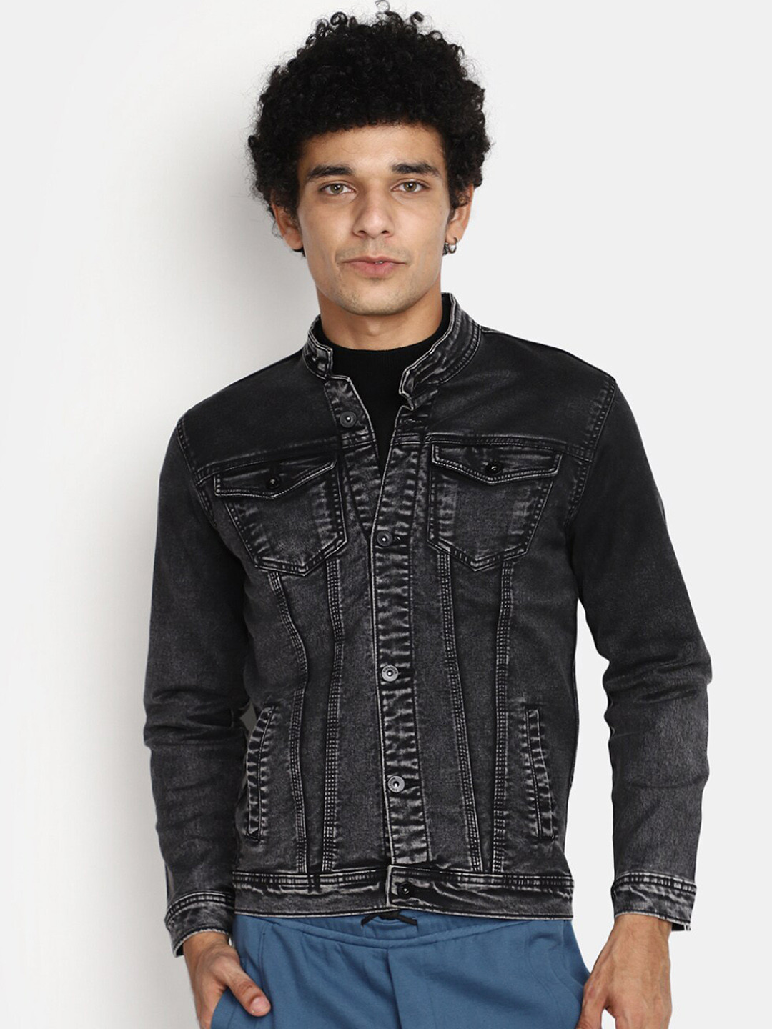 V-Mart Washed Denim Jacket