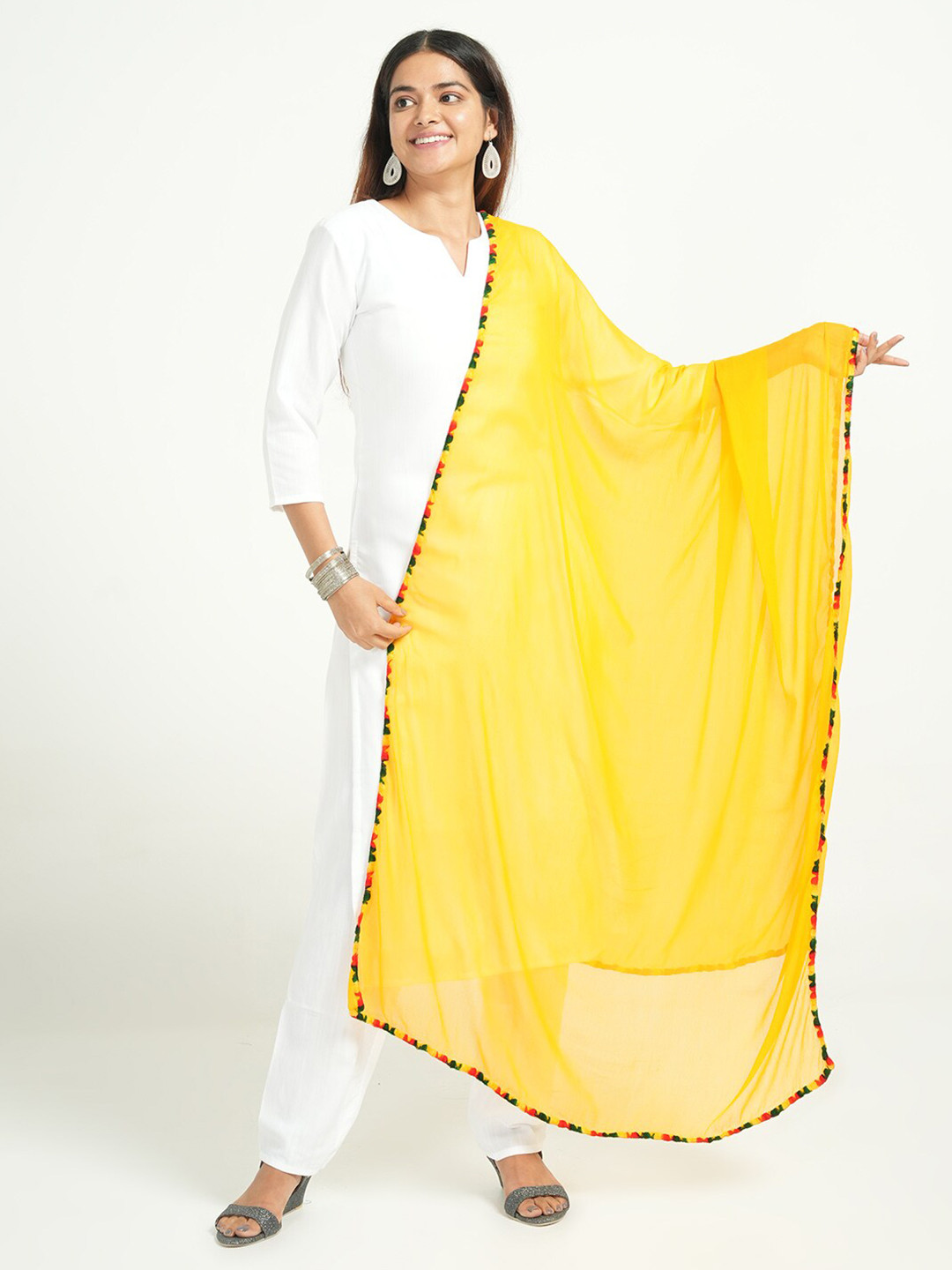HELLA FASHIONS Chiffon Dupatta