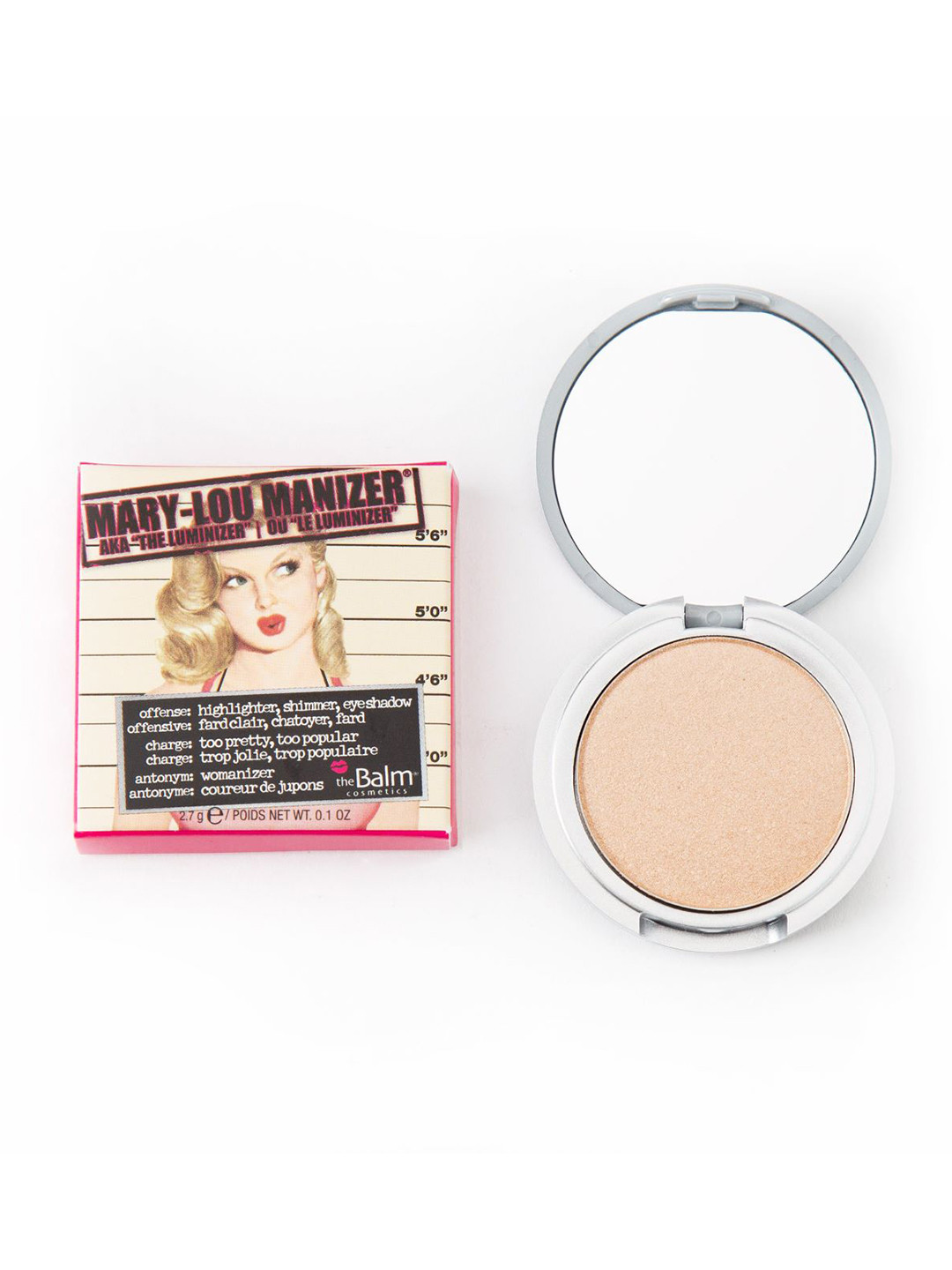 The Balm Travel Size Mary-Lou Manizer Highlighter, Eyeshadow & Shimmer 2.7 g